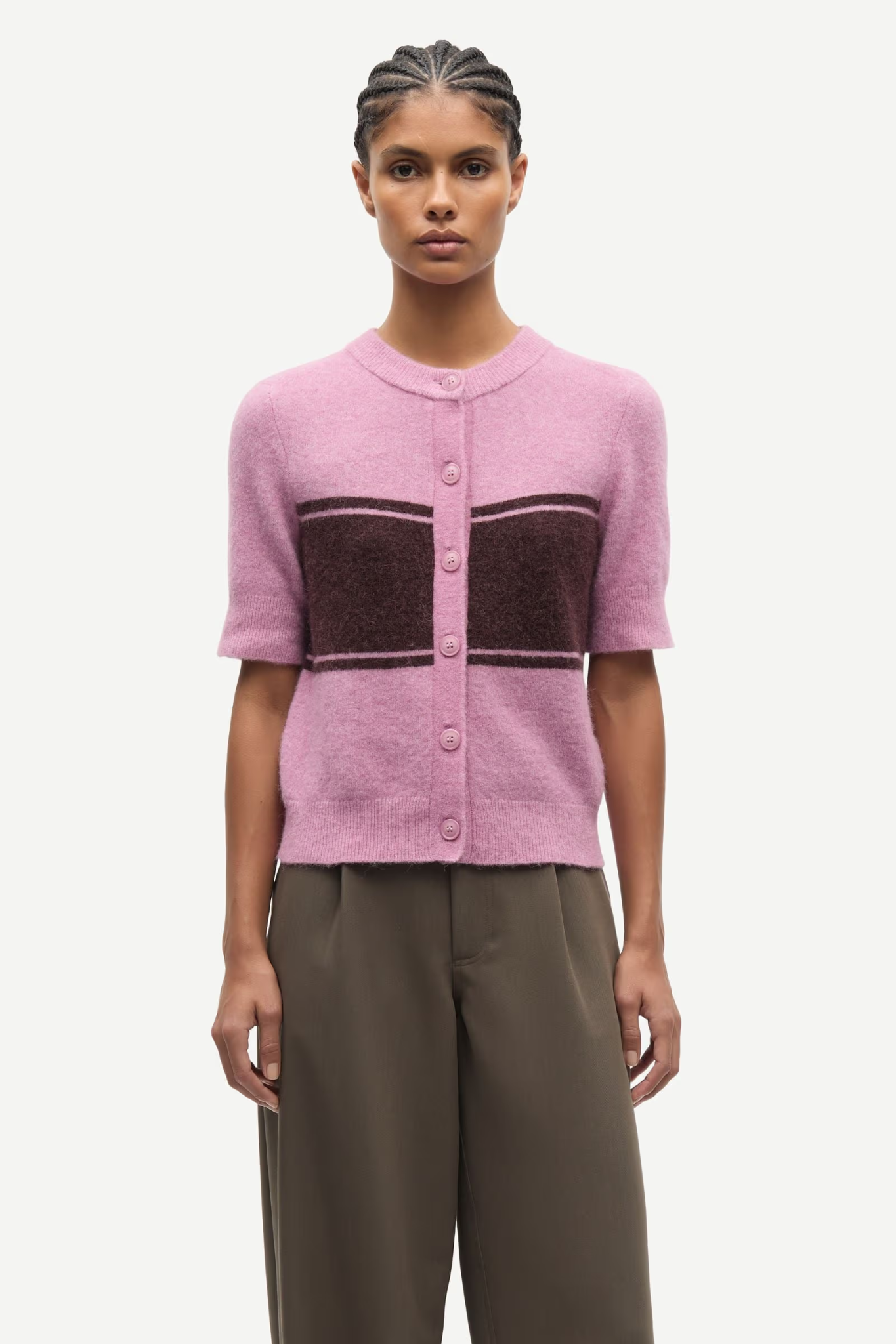 NOURA SS CARDIGAN - ORCHID WIDE ST