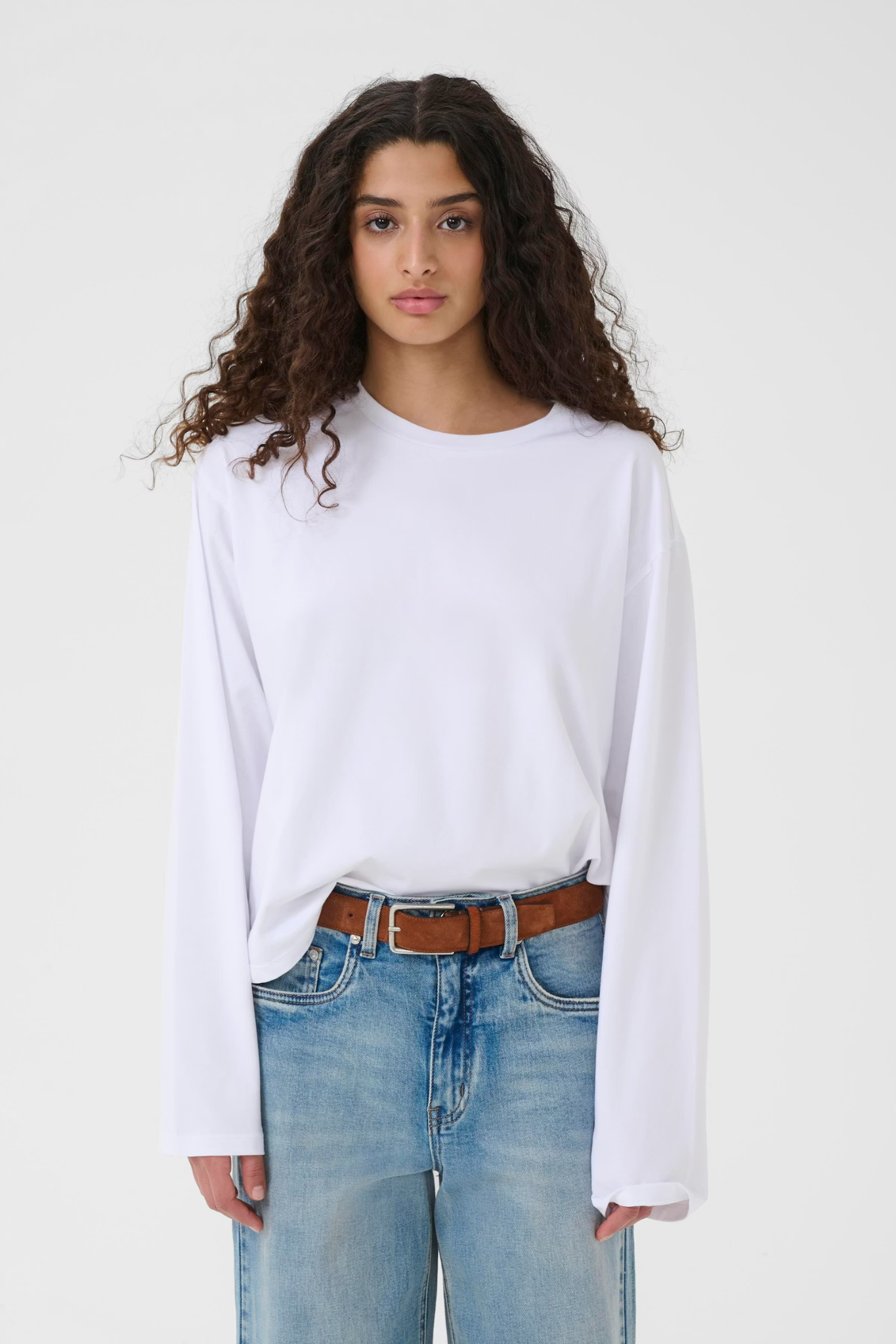 TIMA LS T-SHIRT - BRIGHT WHITE