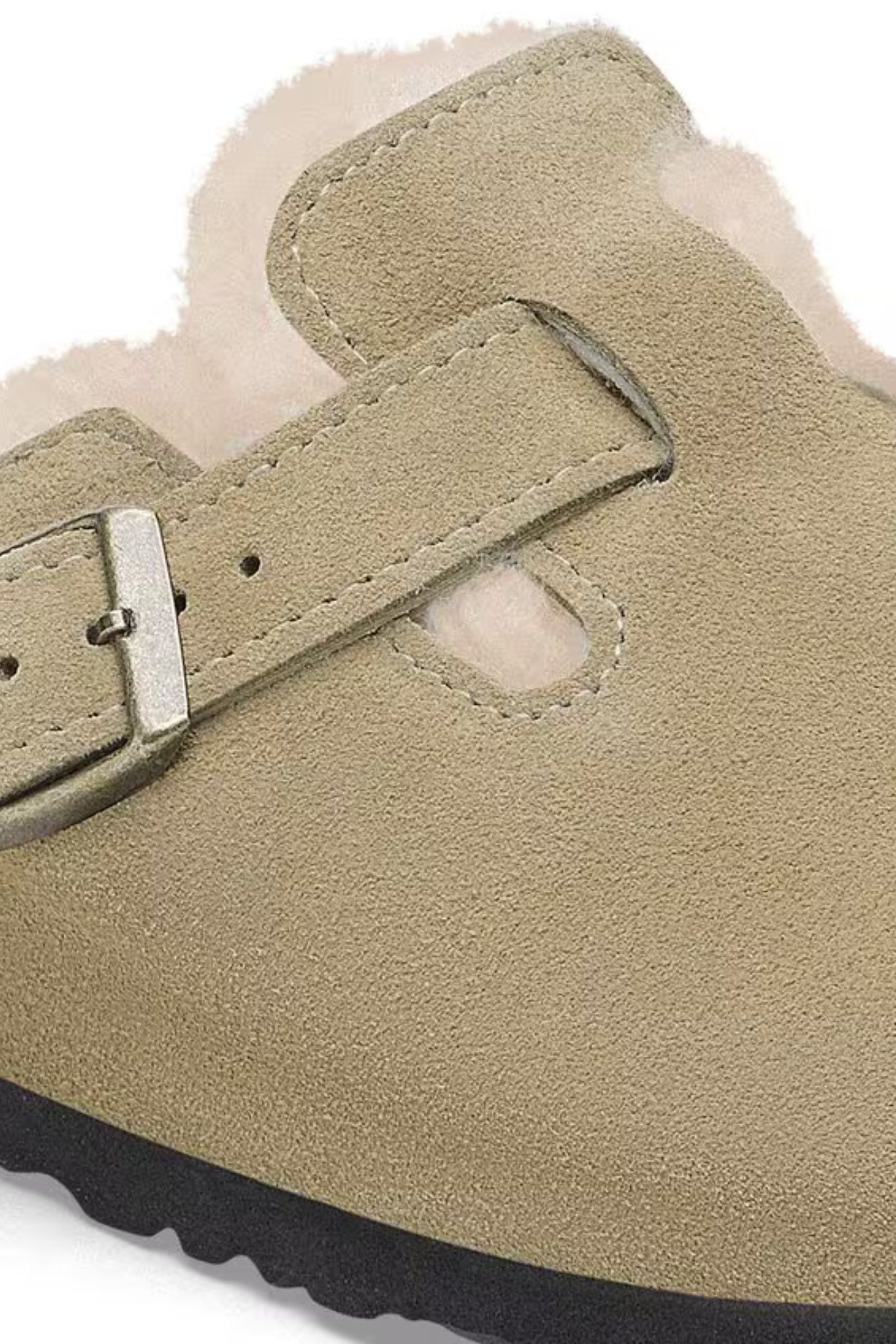 BOSTON VL/SHEARLING SANDALS - TAUPE