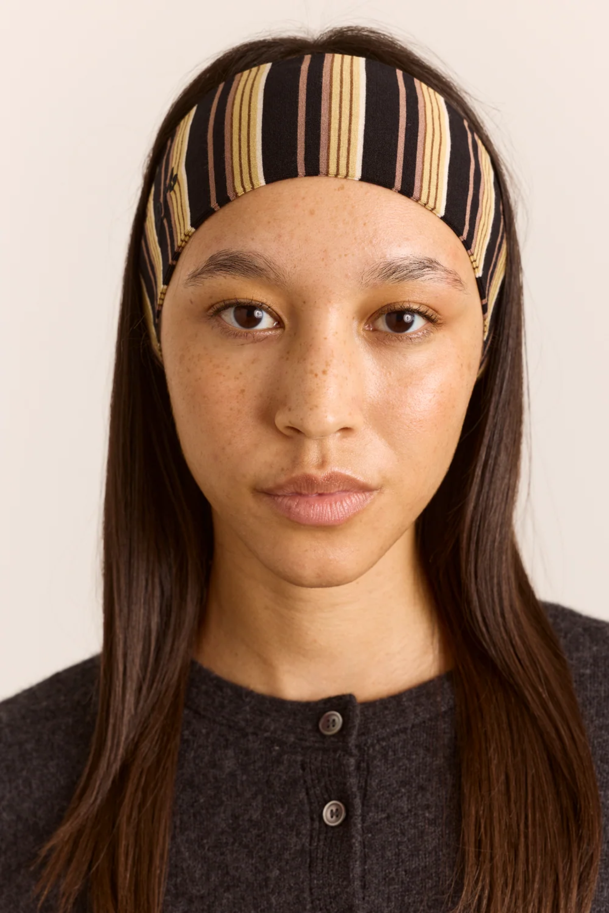 STRIPE HEADBAND - CHESTNUT
