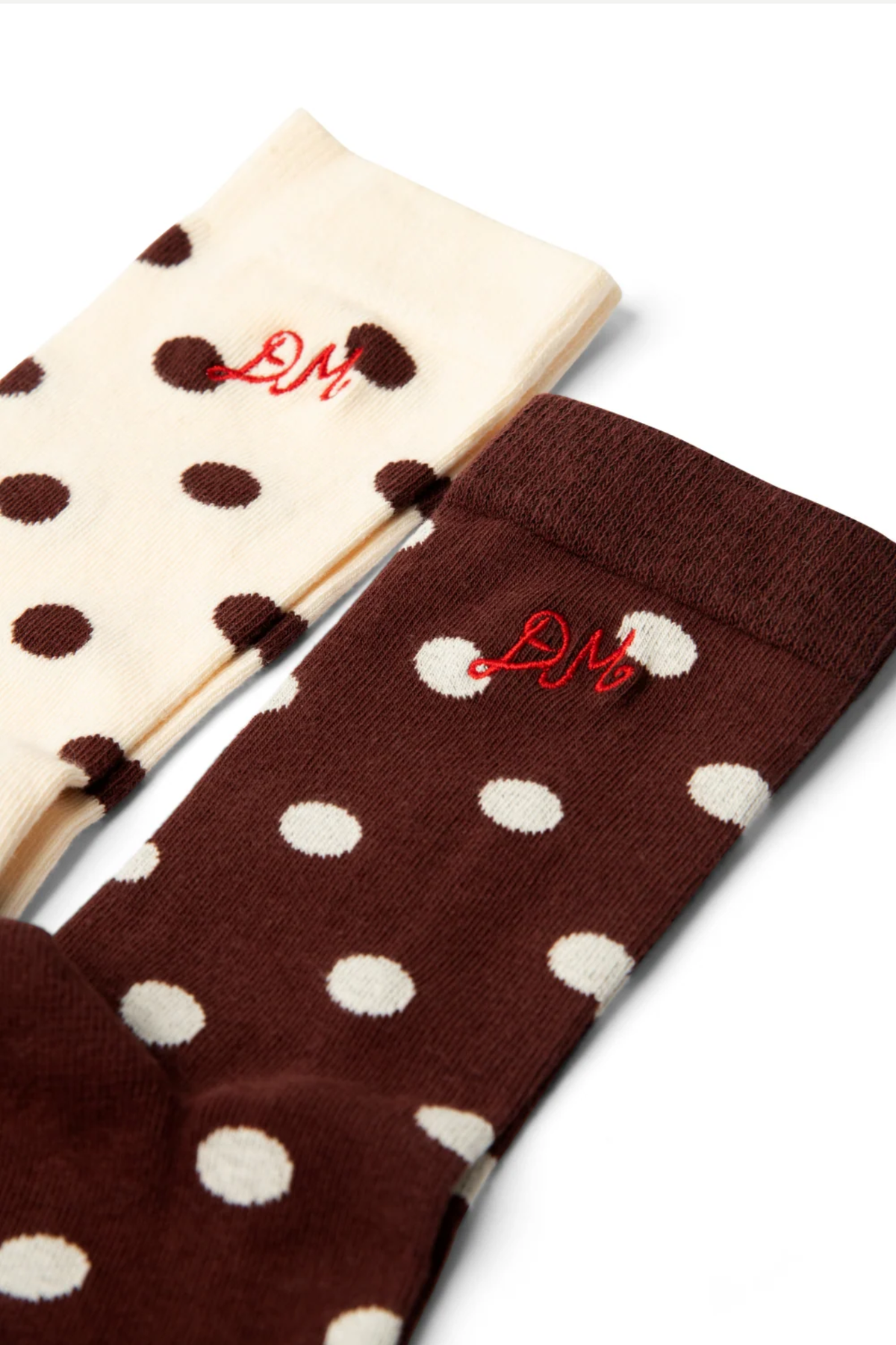 2 PACK SPOT SOCK - CHOC & ECRU SPOT