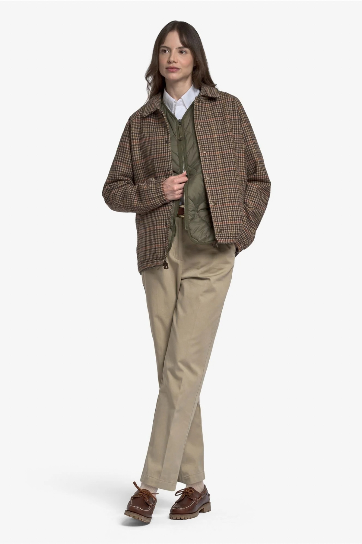 TENDER PIED DE POULE JACKET - BEIGE-BLUE-GREEN-BROWN