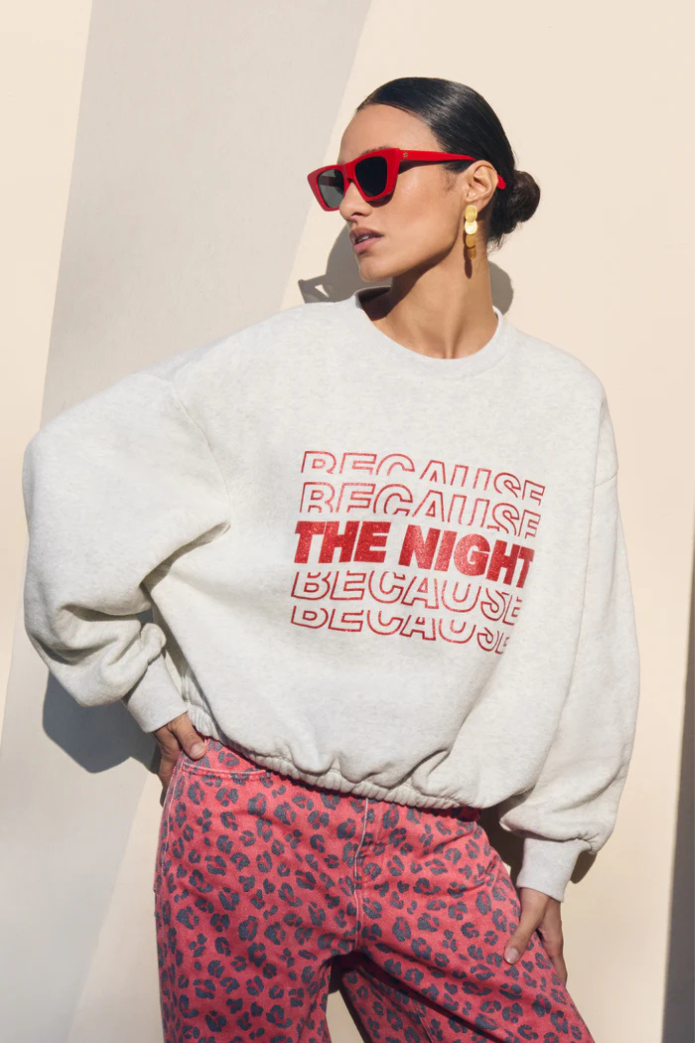 BODIL NIGHTS SWEATER - LIGHT GREY MELEE