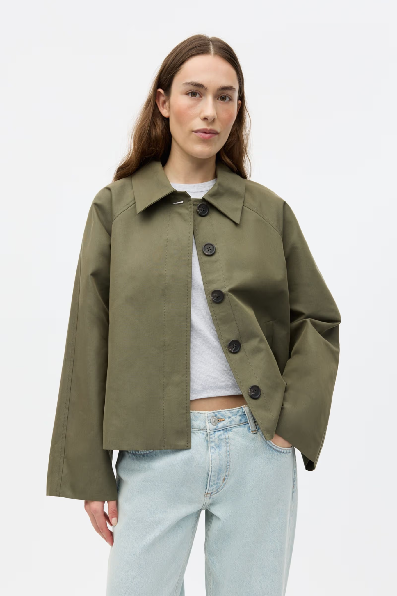 SENECA SHORT JACKET - SMOKEY OLIVE