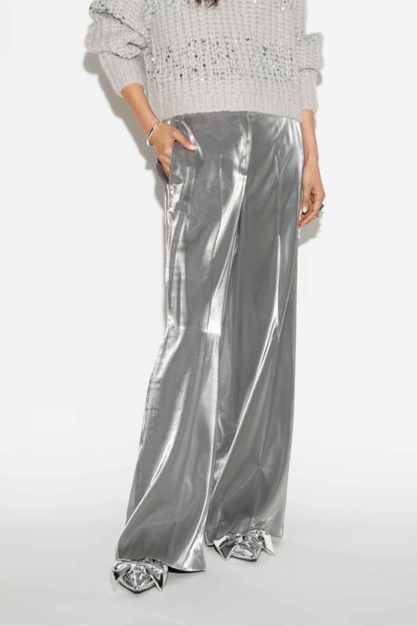 PURITY WIDE LEG PANTS - SHADOW GREY