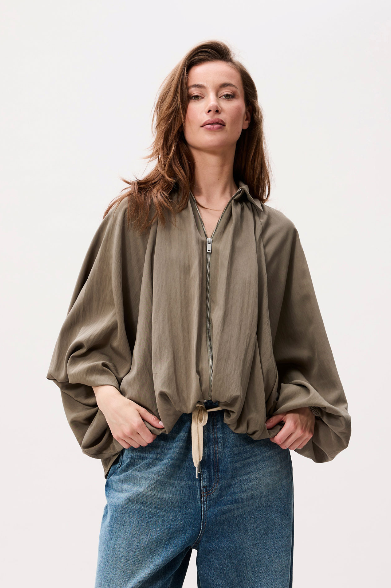 DRAPED BLOUSE - BEETLE