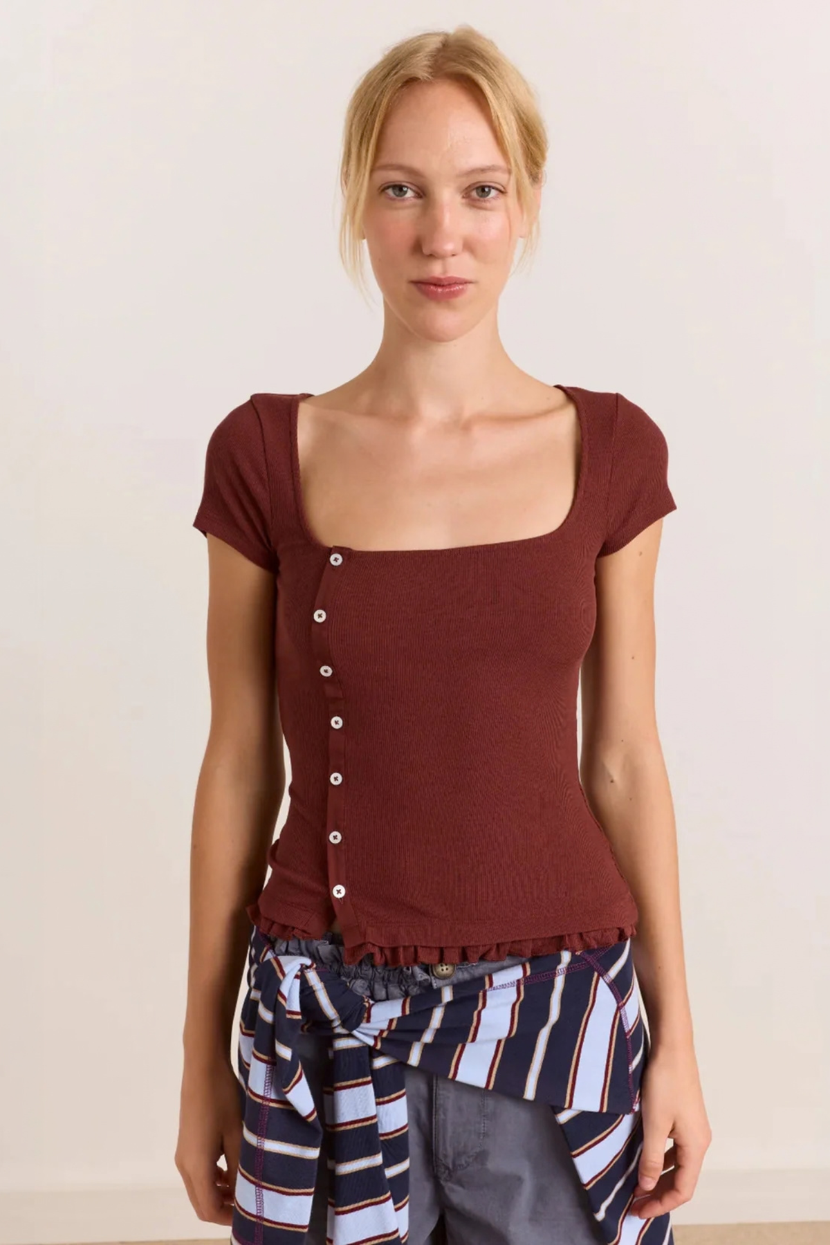 POSIE SS TOP BURG - RED