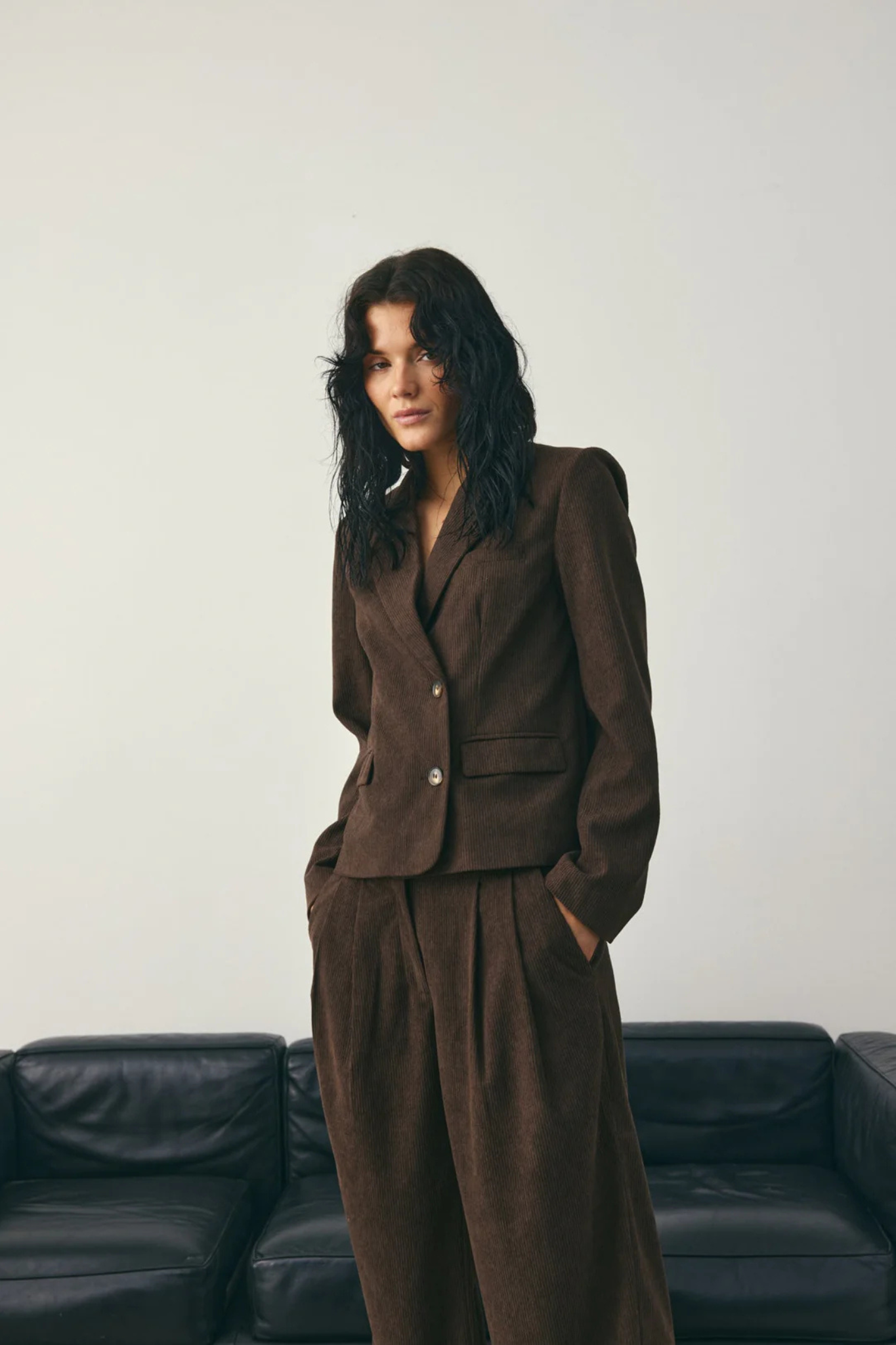 LAUR BLAZER - CHOCOLATE