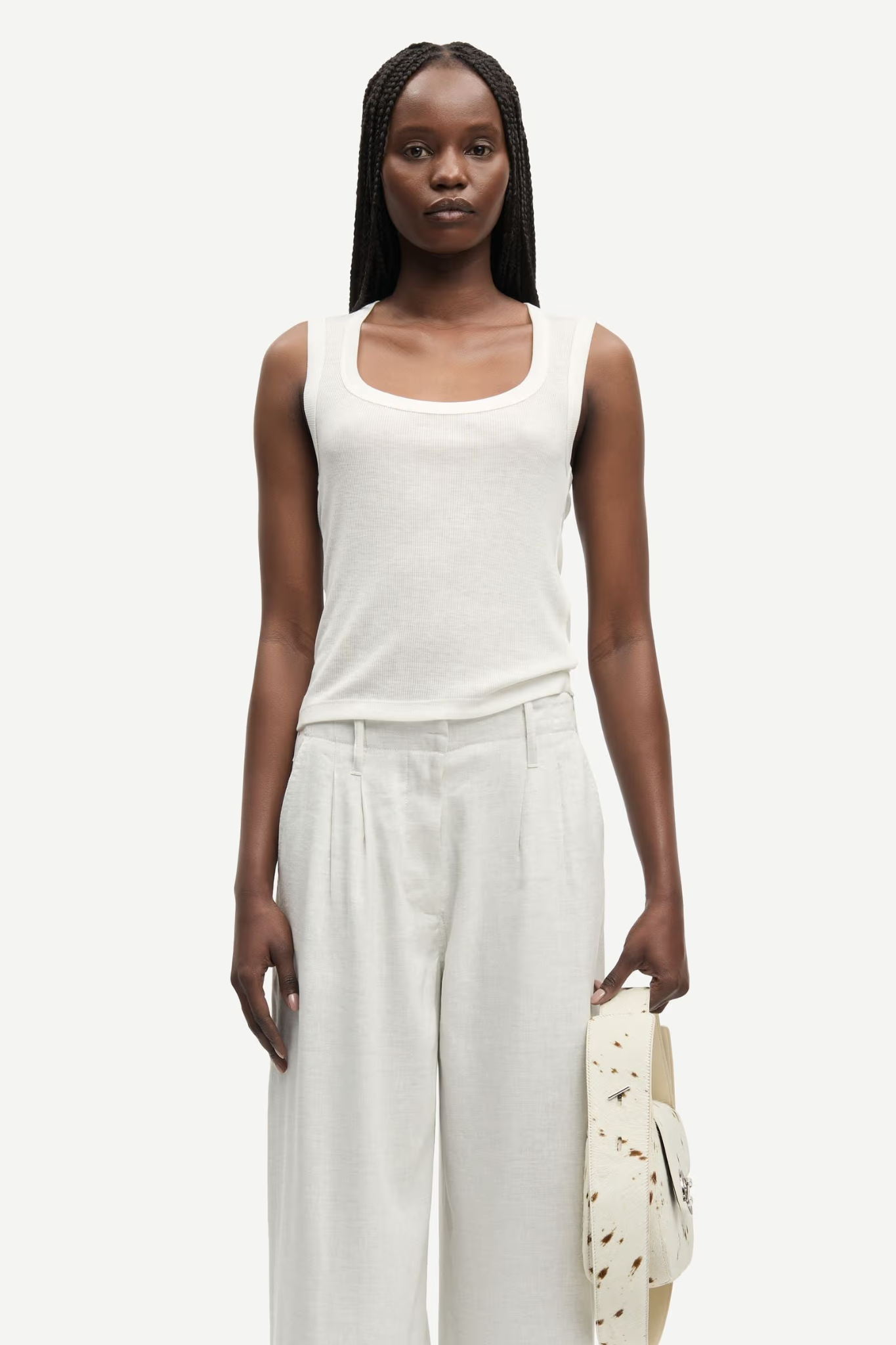 DOU TANK TOP - EGRET