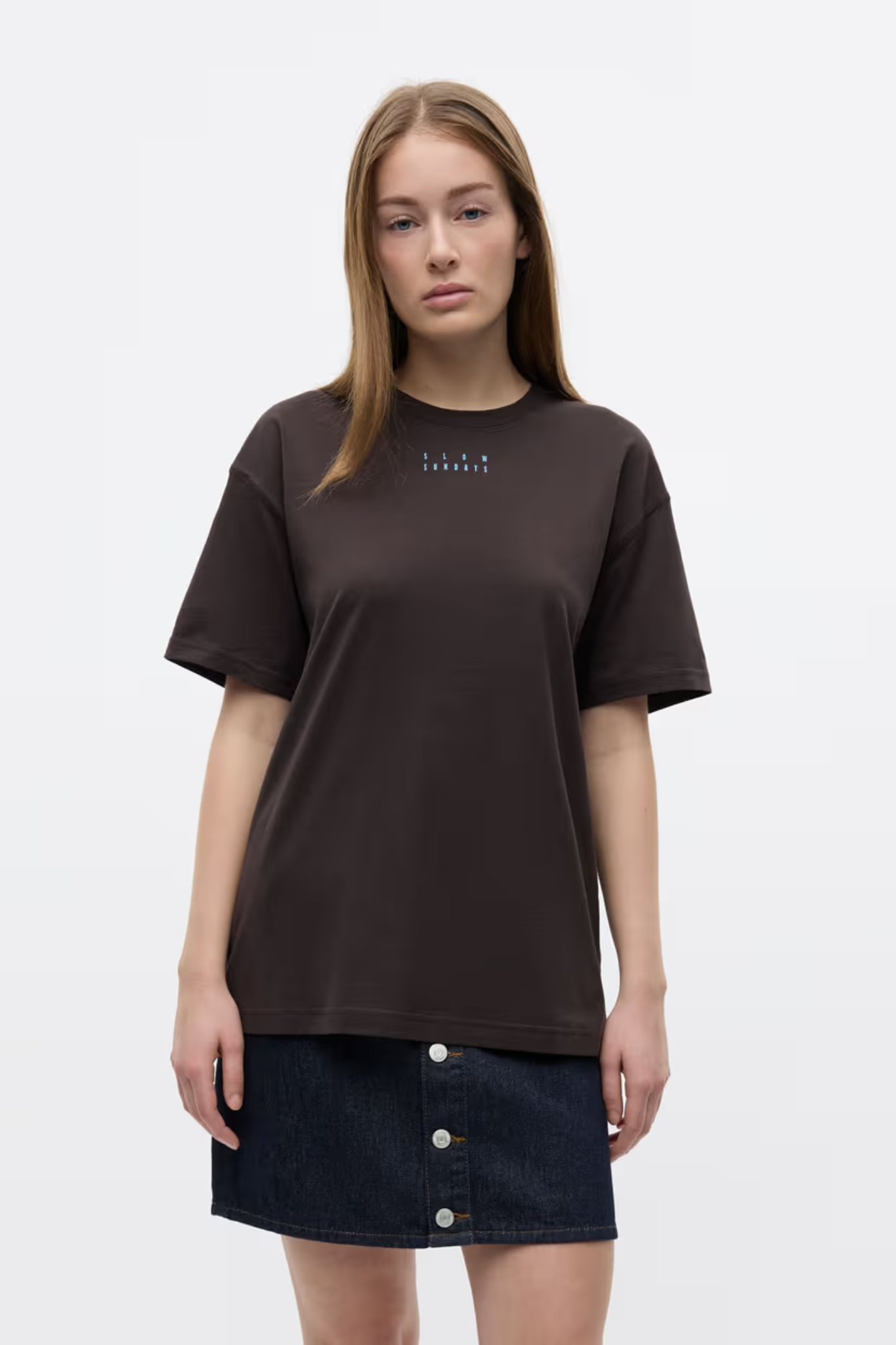 KULLA SS T-SHIRT - CHOCOLATE SUNDAY