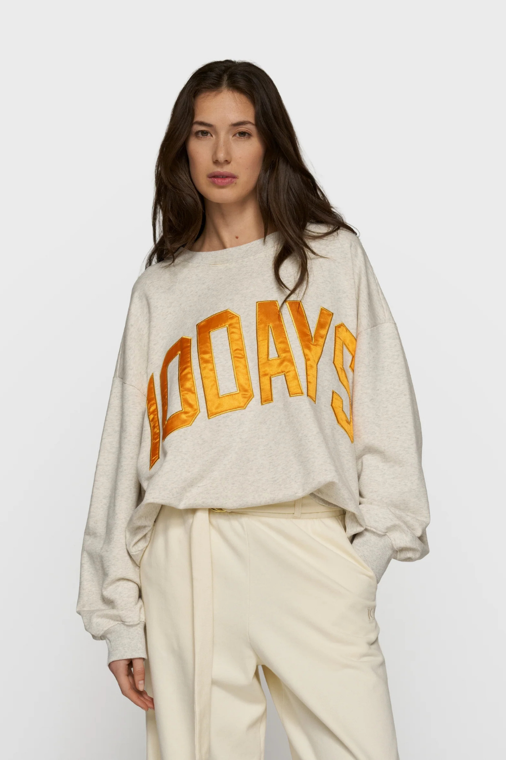 10DAYS SWEATER - SOFT WHITE MELEE