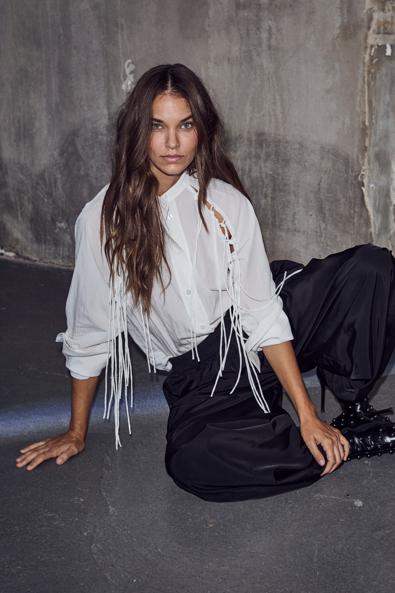 FLORENCE FRINGE SHIRT - WHITE