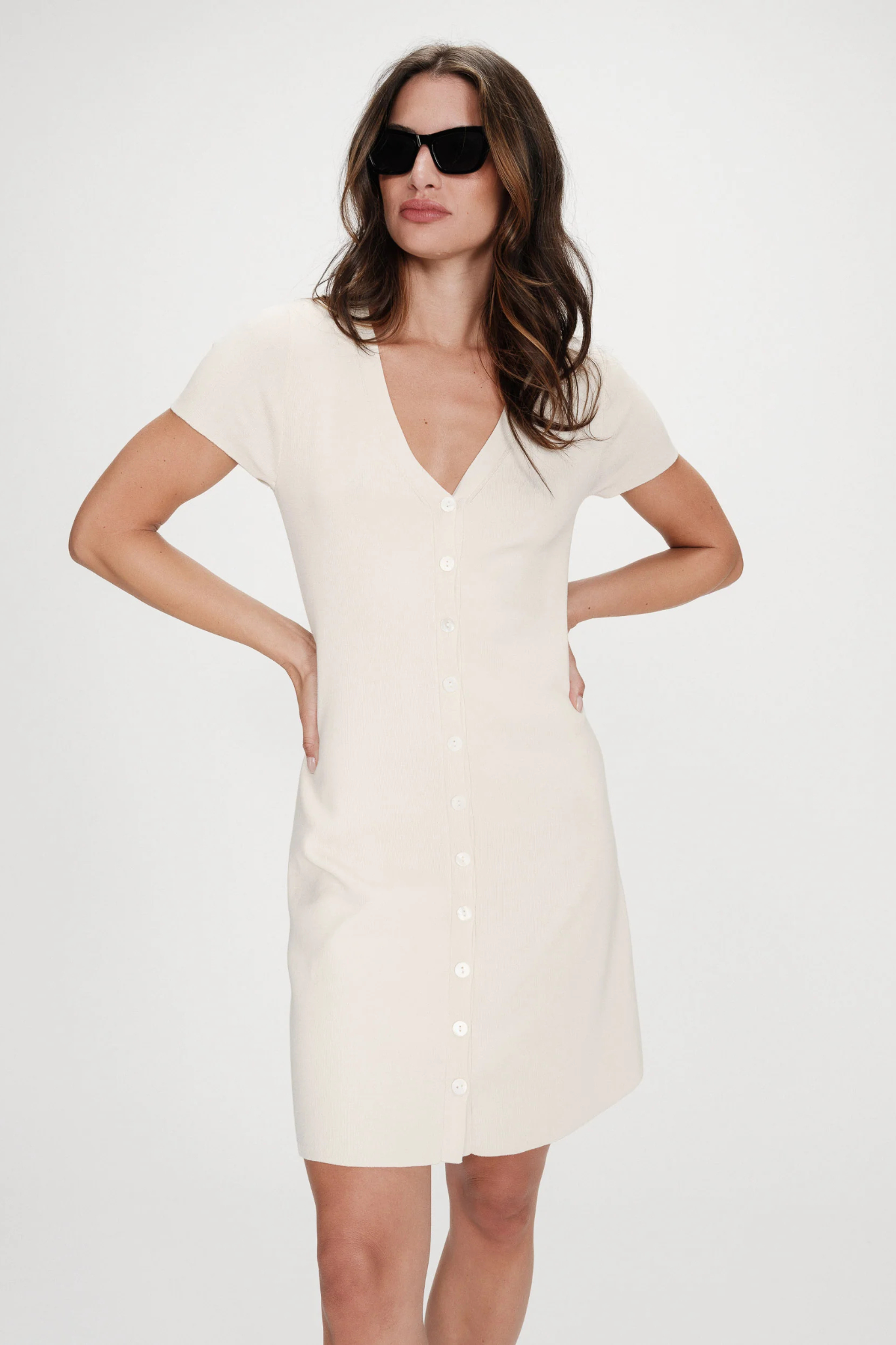VENEZUELA MINI DRESS - ECRU