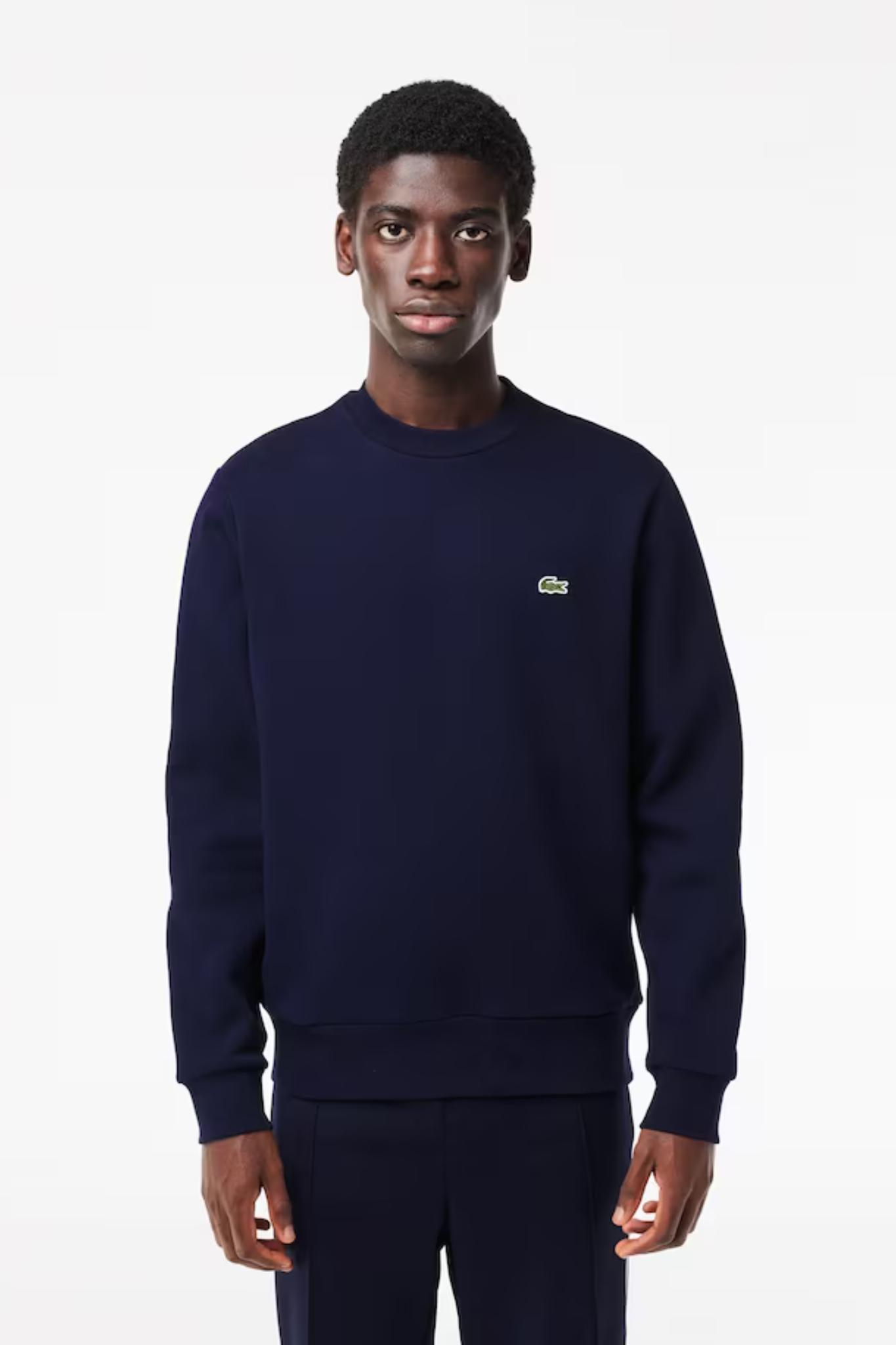 FLEECE CREWNECK SWEATSHIRT - NAVY BLUE