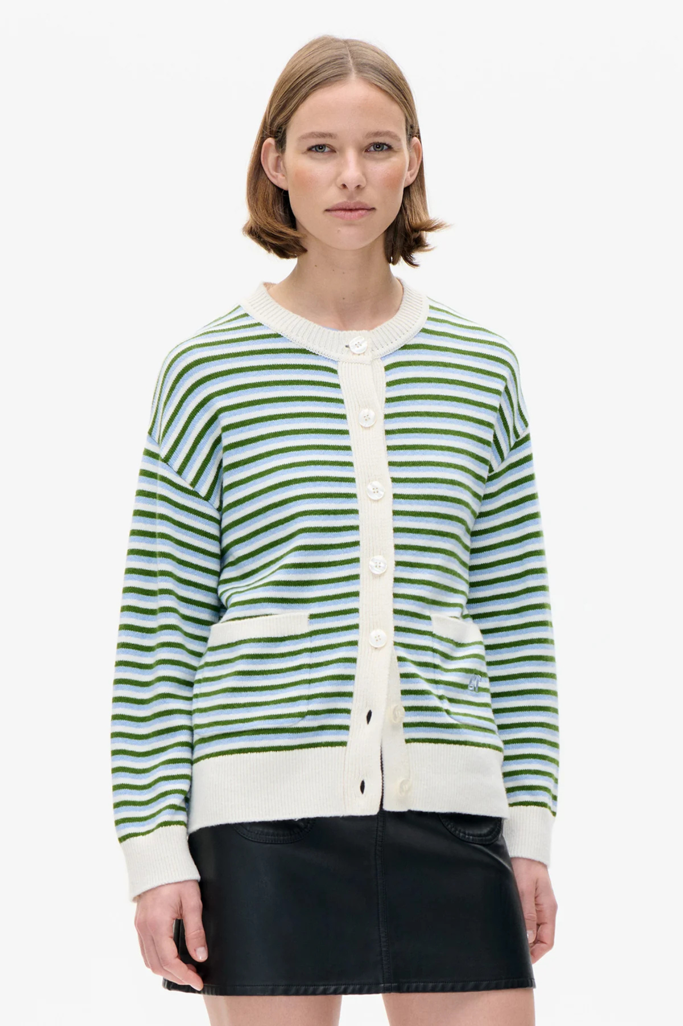 CINDIE GILET - SUBDUED BLUE STRIPE