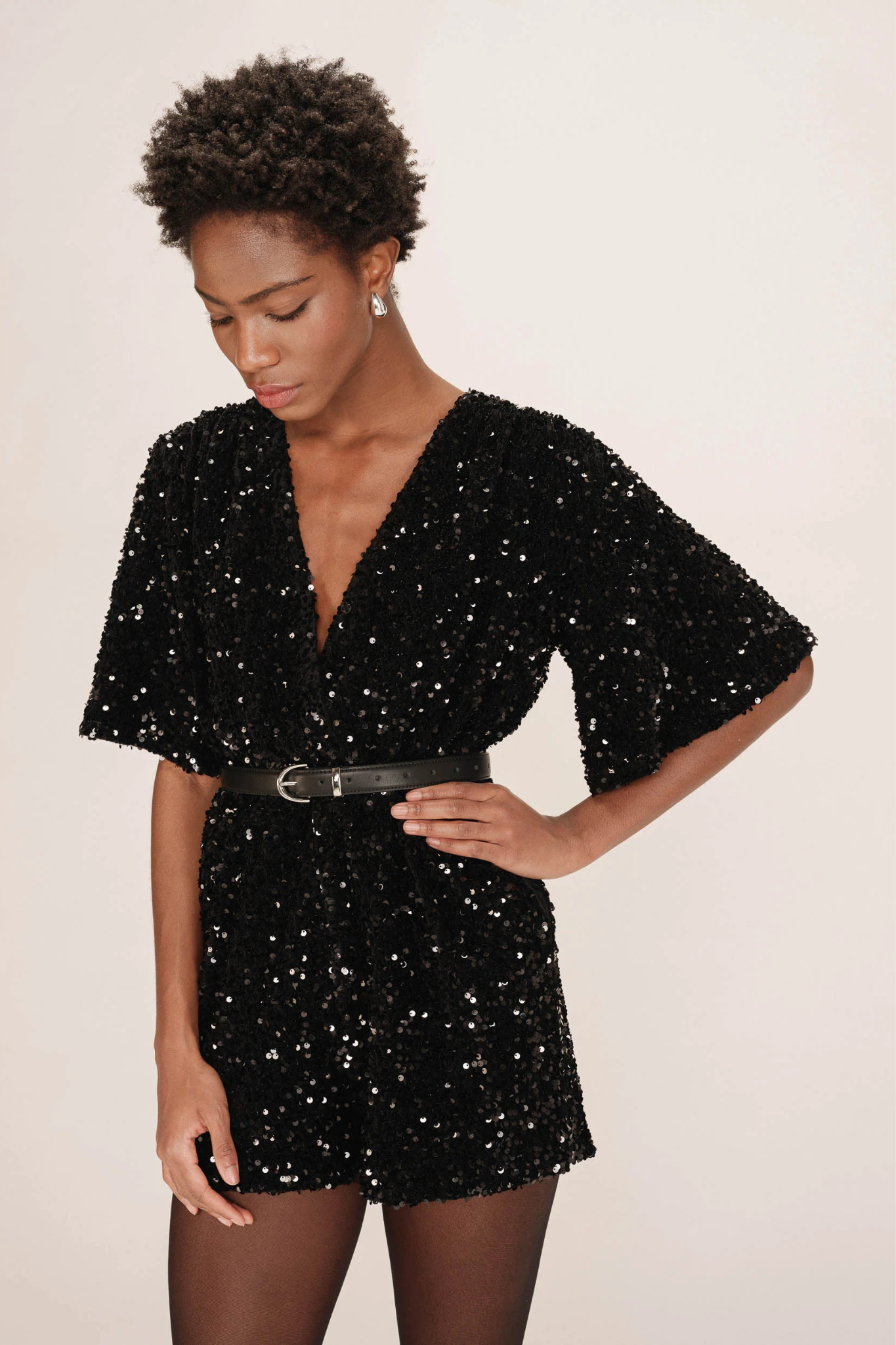THALASSA SHORT JUMPSUIT - BLACK