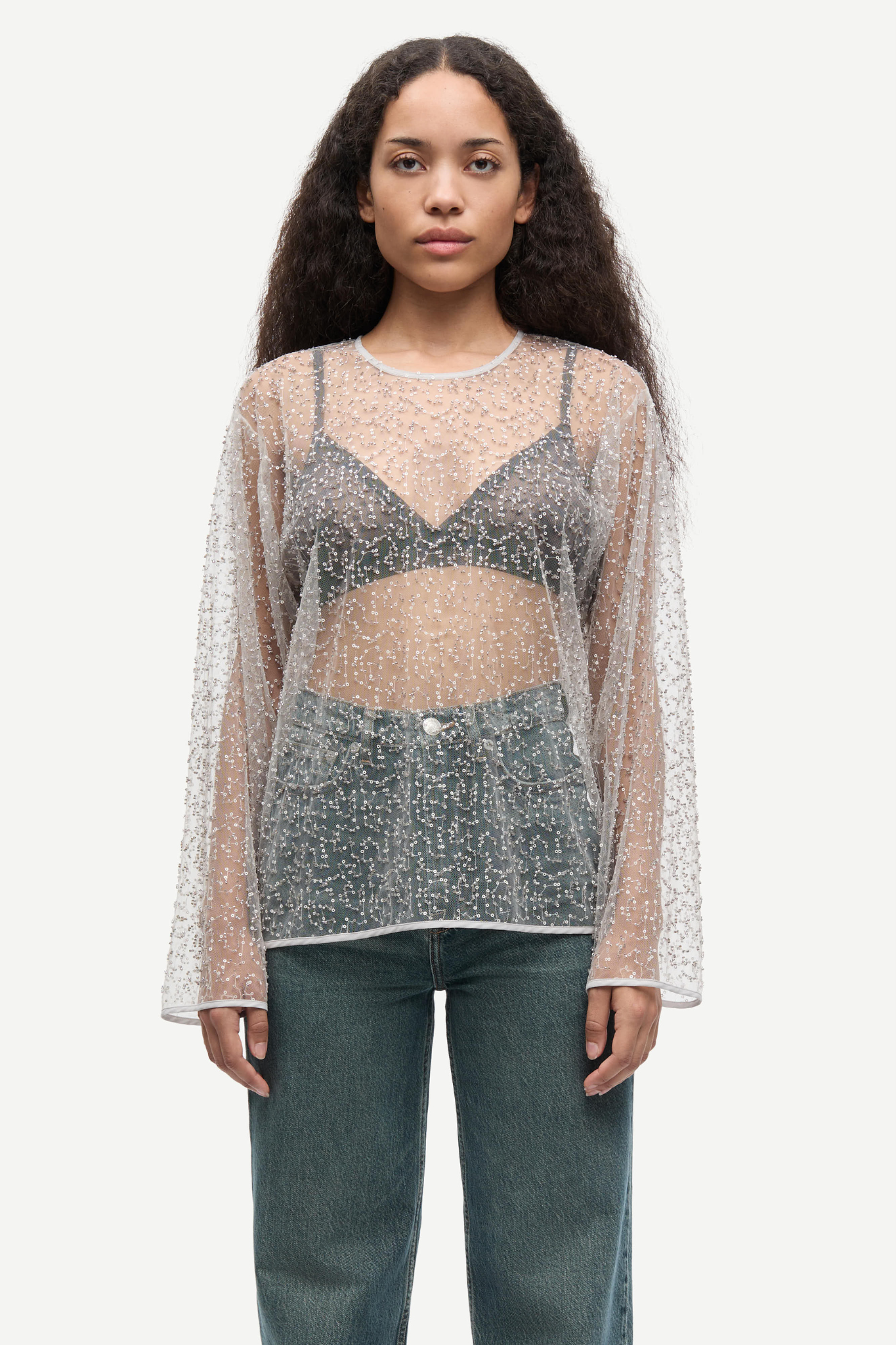 MALLY BLOUSE - PUMICE STONE