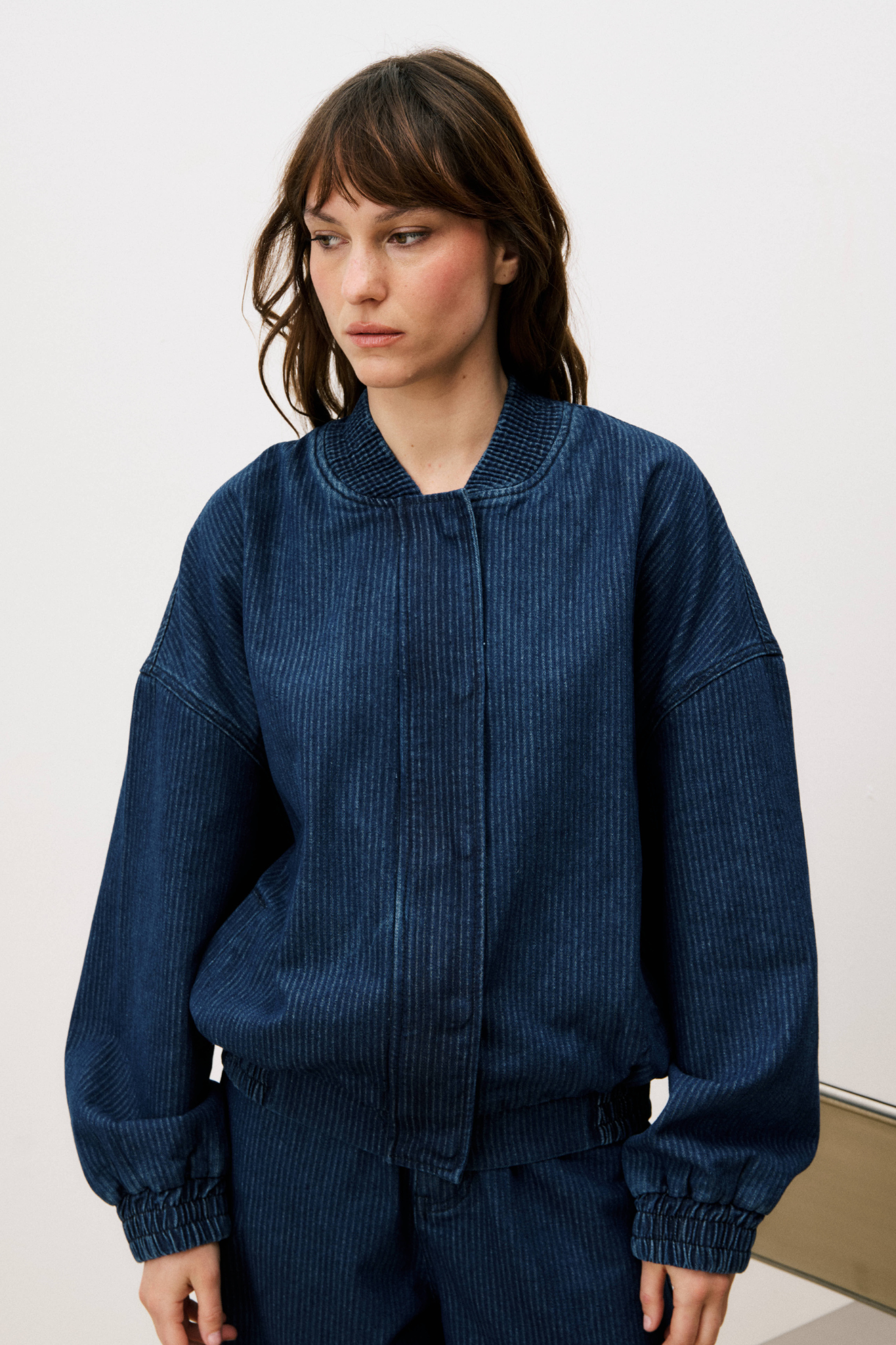 GLORIA BOMBER JACKET - BLUE JEAN