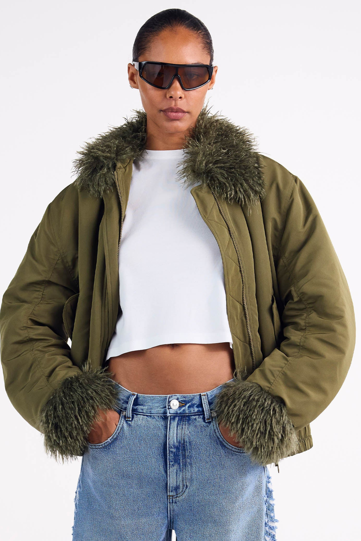 NORA BOMBER JACKET - GREEN