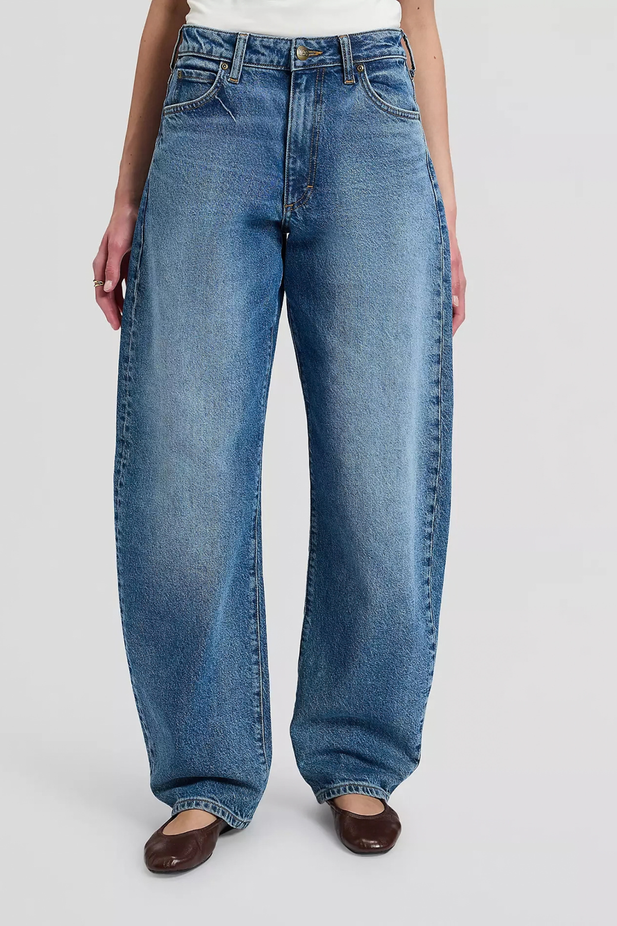 BALLOON MID RISE PANTS - VINTAGE BLUES