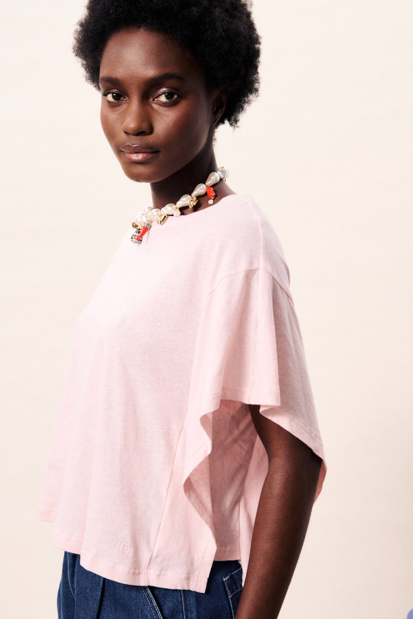 BRISELIA TOP - PALE PINK