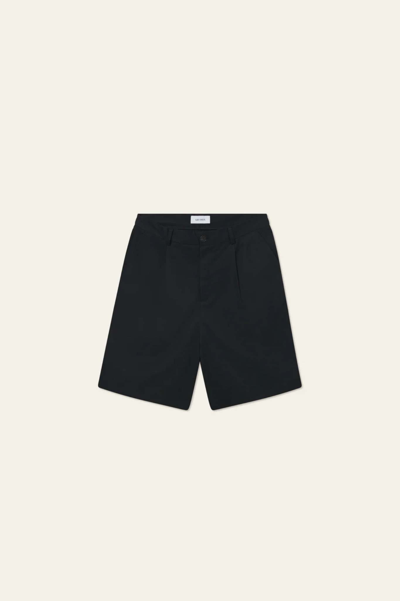 RANDALL PLEATED TWILL SUITING SHORTS - BLACK