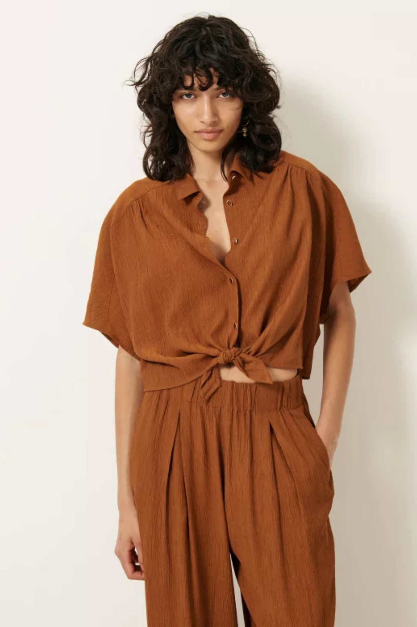 ALFASSA SHIRT - CARAMEL