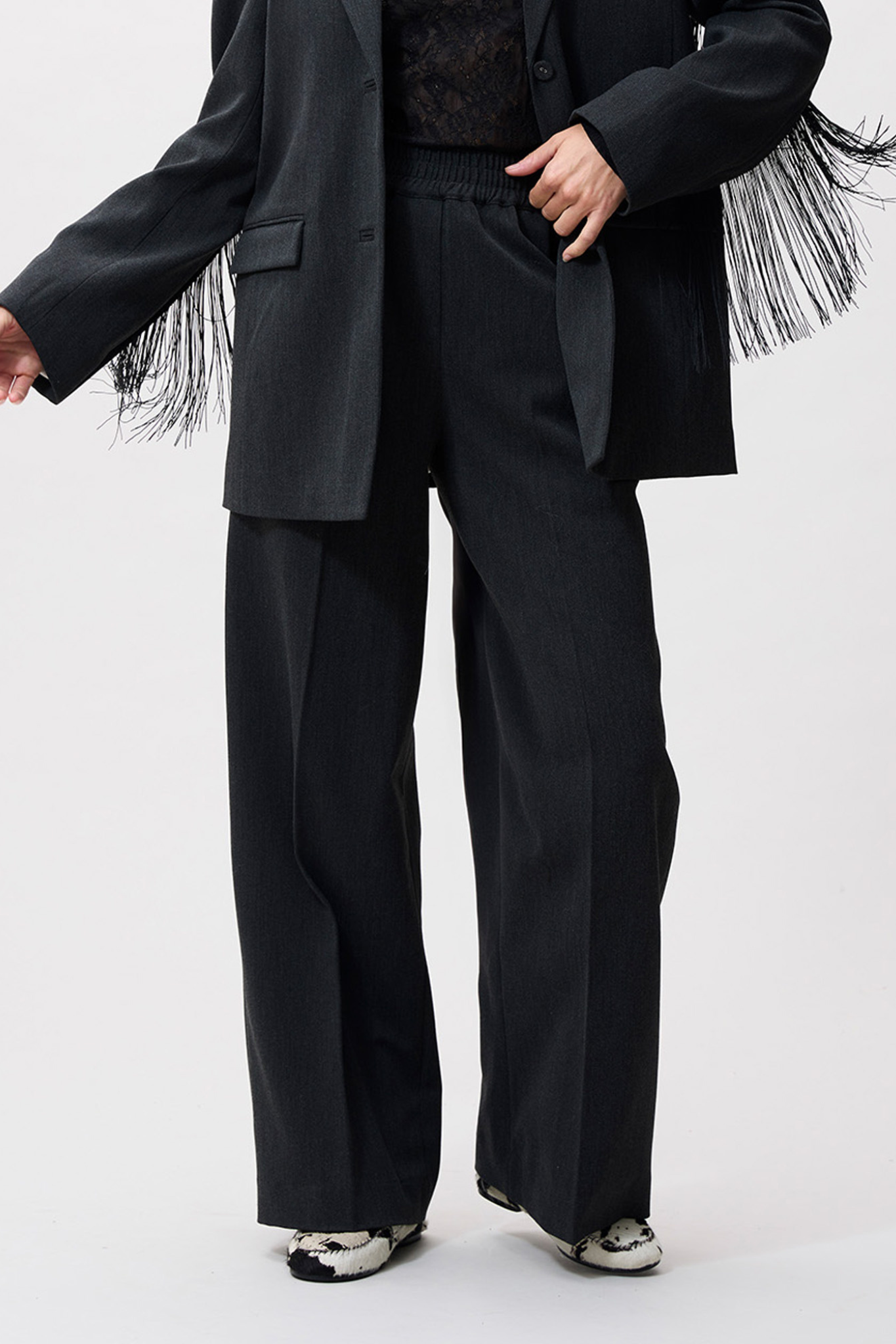 JOGGER TROUSERS - DARK GREY MELANGE