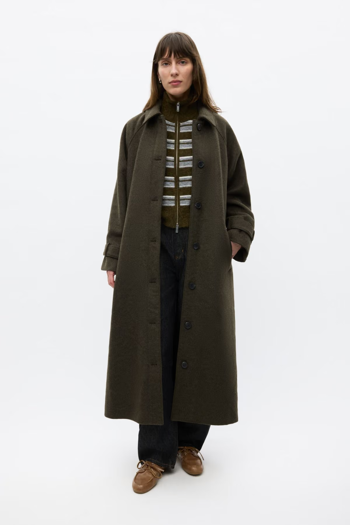 SENECA WOOL JACKET - DARK OLIVE