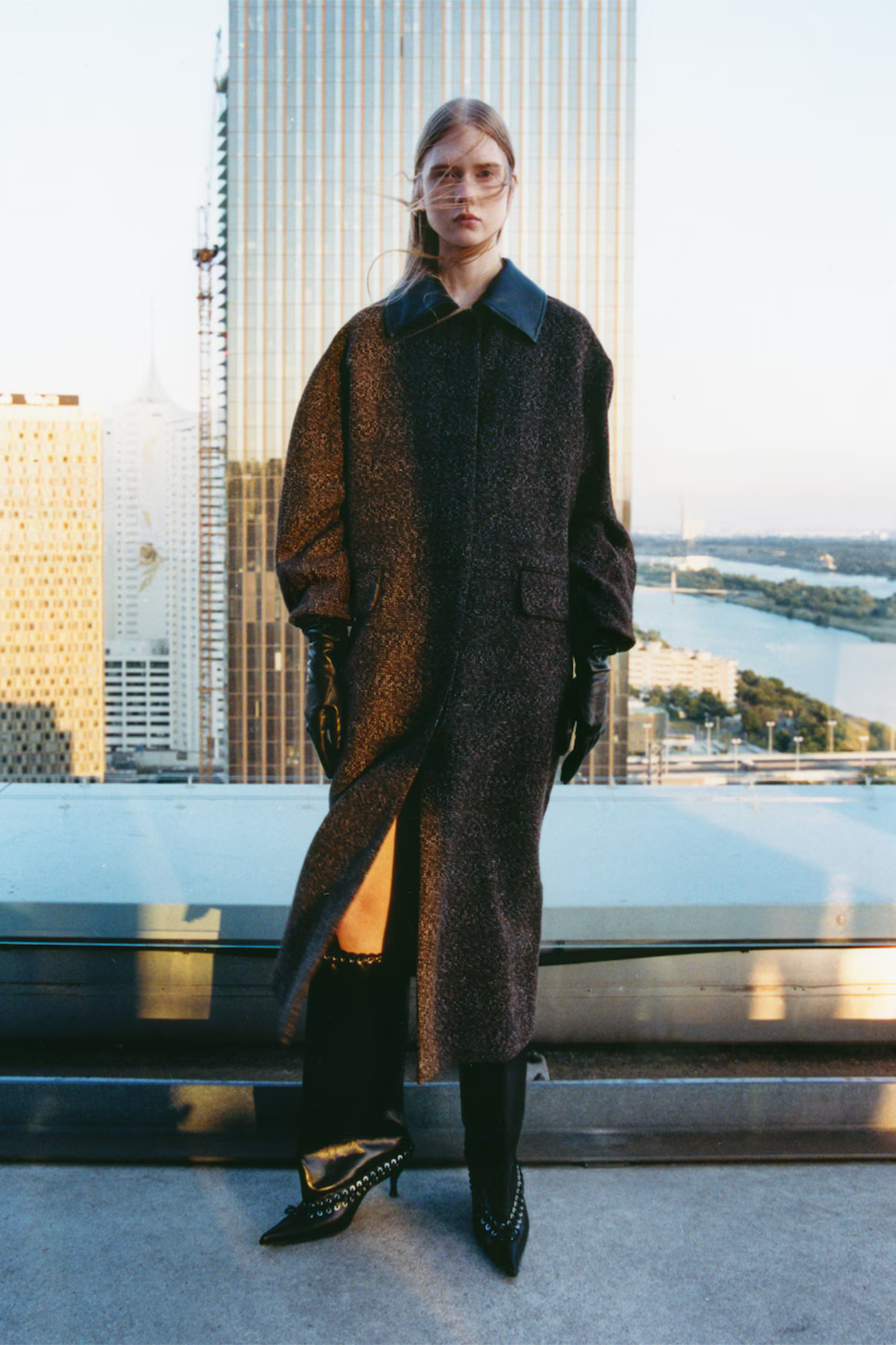 LEAH WOOL COAT - BROWN