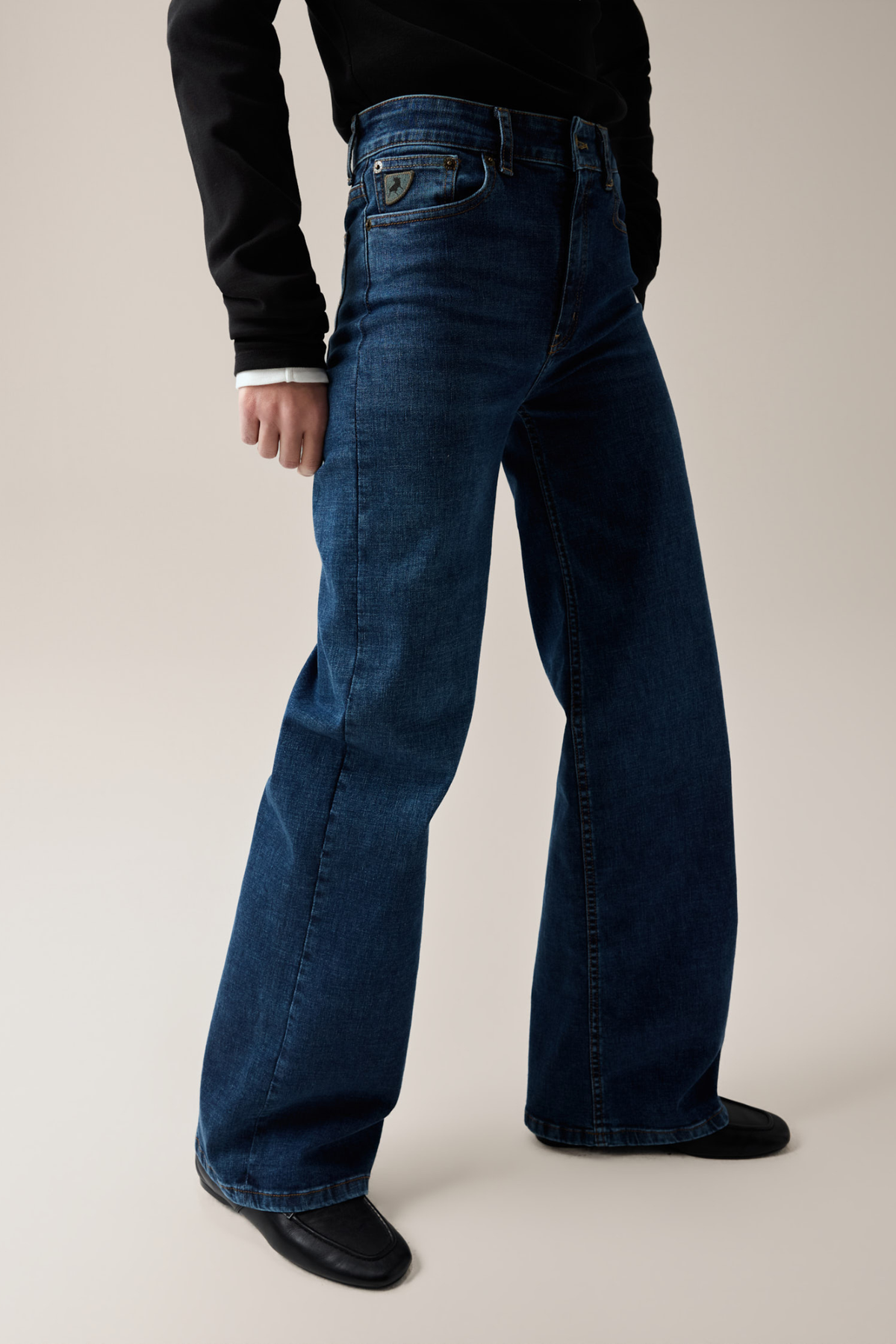 PALAZZO JEANS - STONE DARK