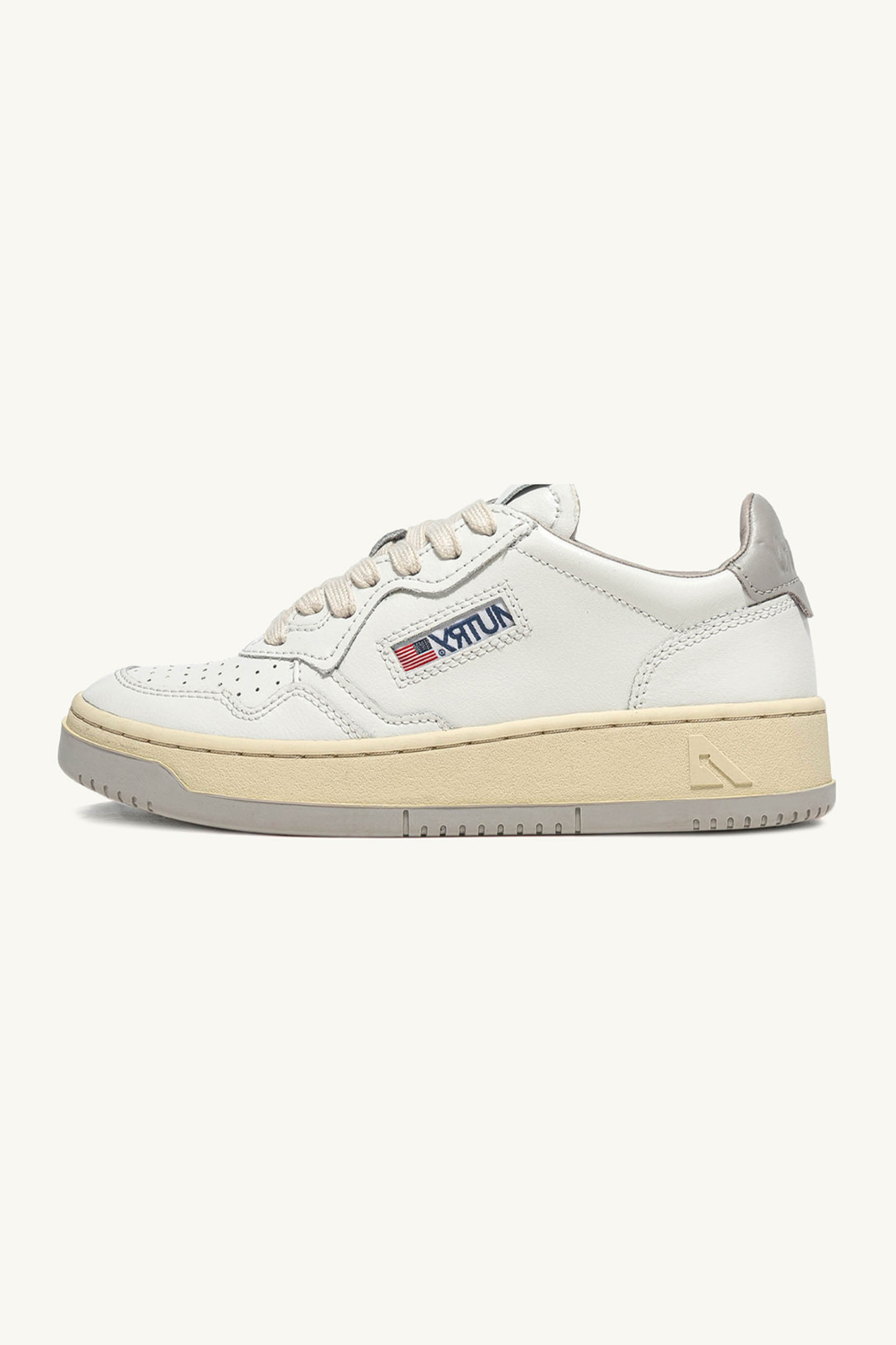AULM-BB50 - MEDALIST LOW SNEAKERS IN LEATHER COLOR WHITE AND VAPOR