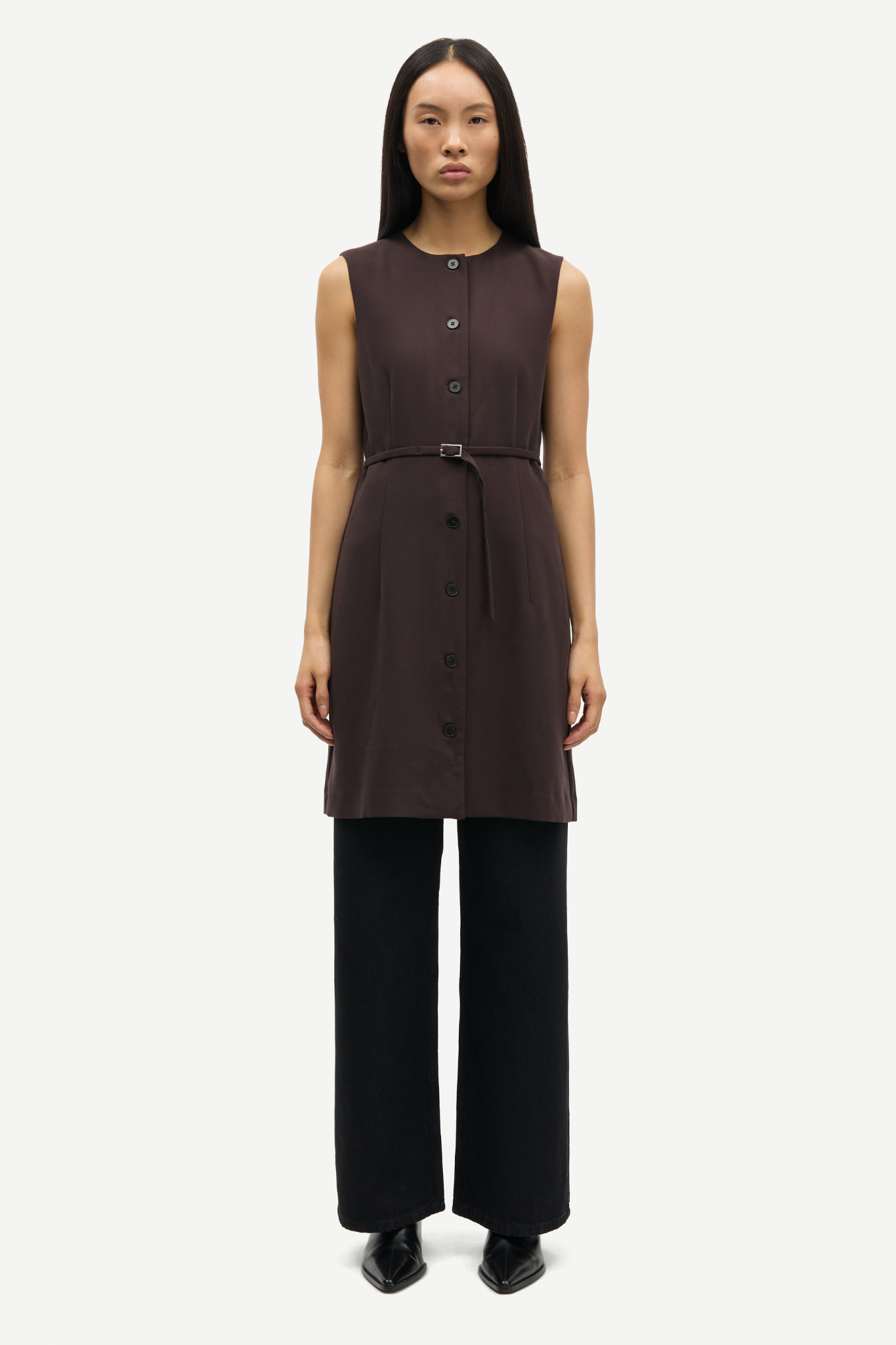 RUMA SHORT DRESS - BLACK COFFEE