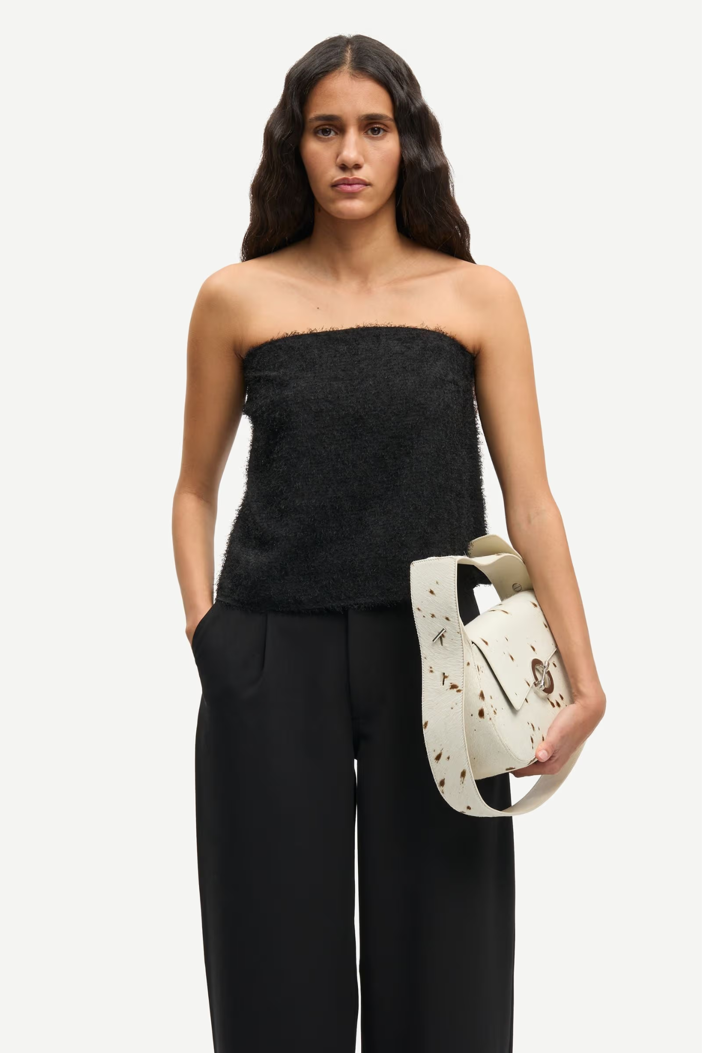 CLOVER BANDEAU TOP - BLACK