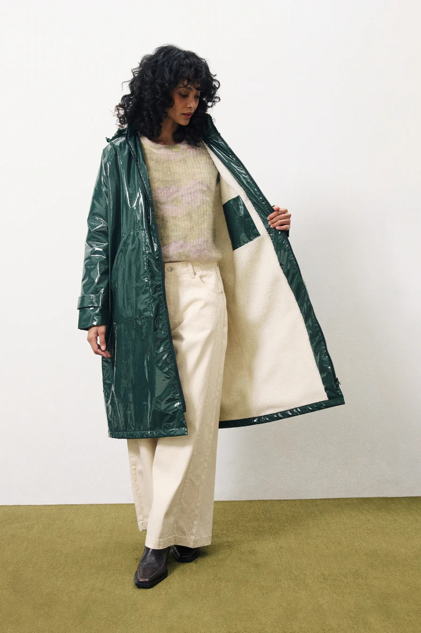 MATHELINE COAT - VERT FORET