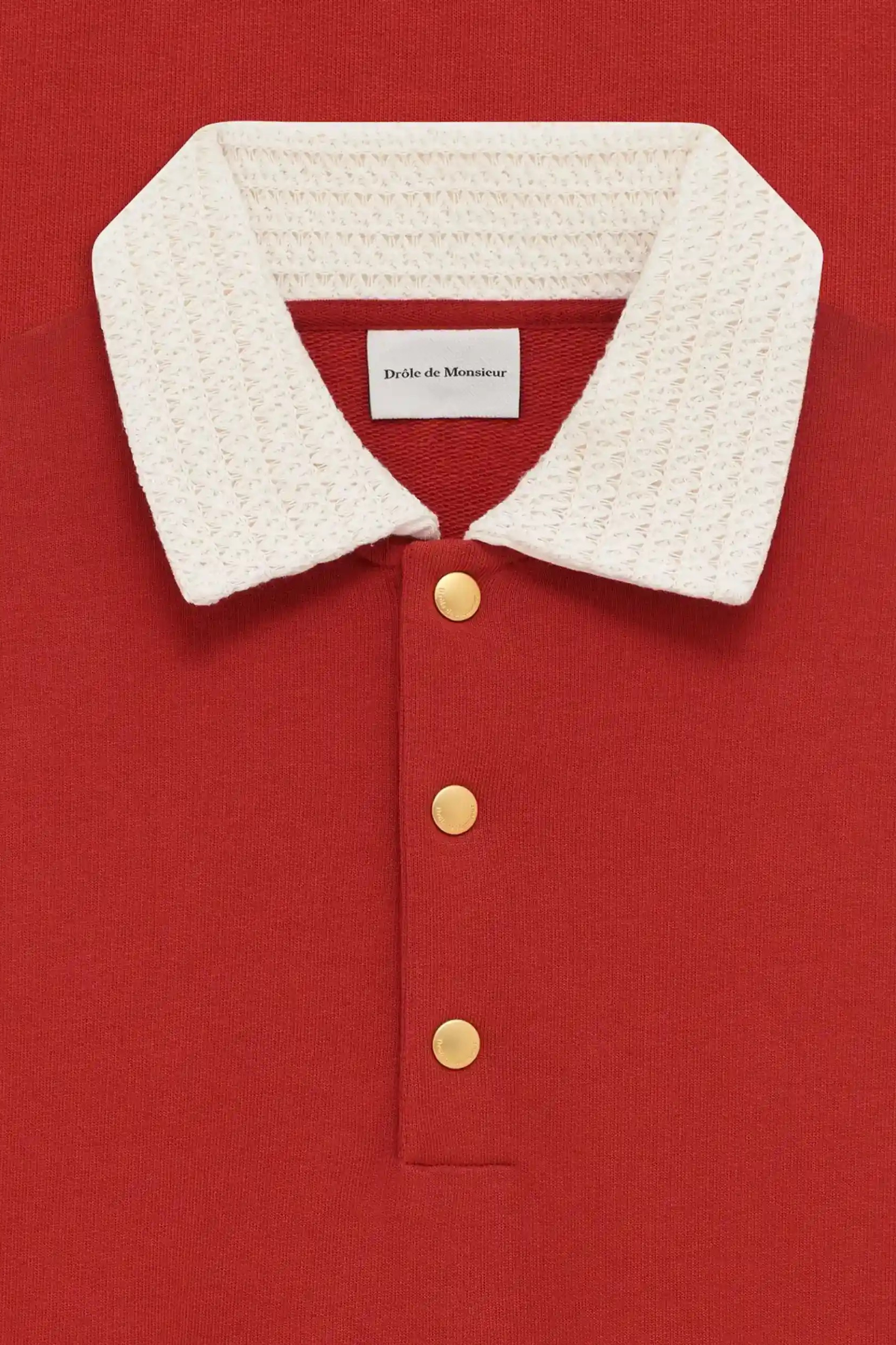 POLO DRÔLE COL CROCHET - DARK RED