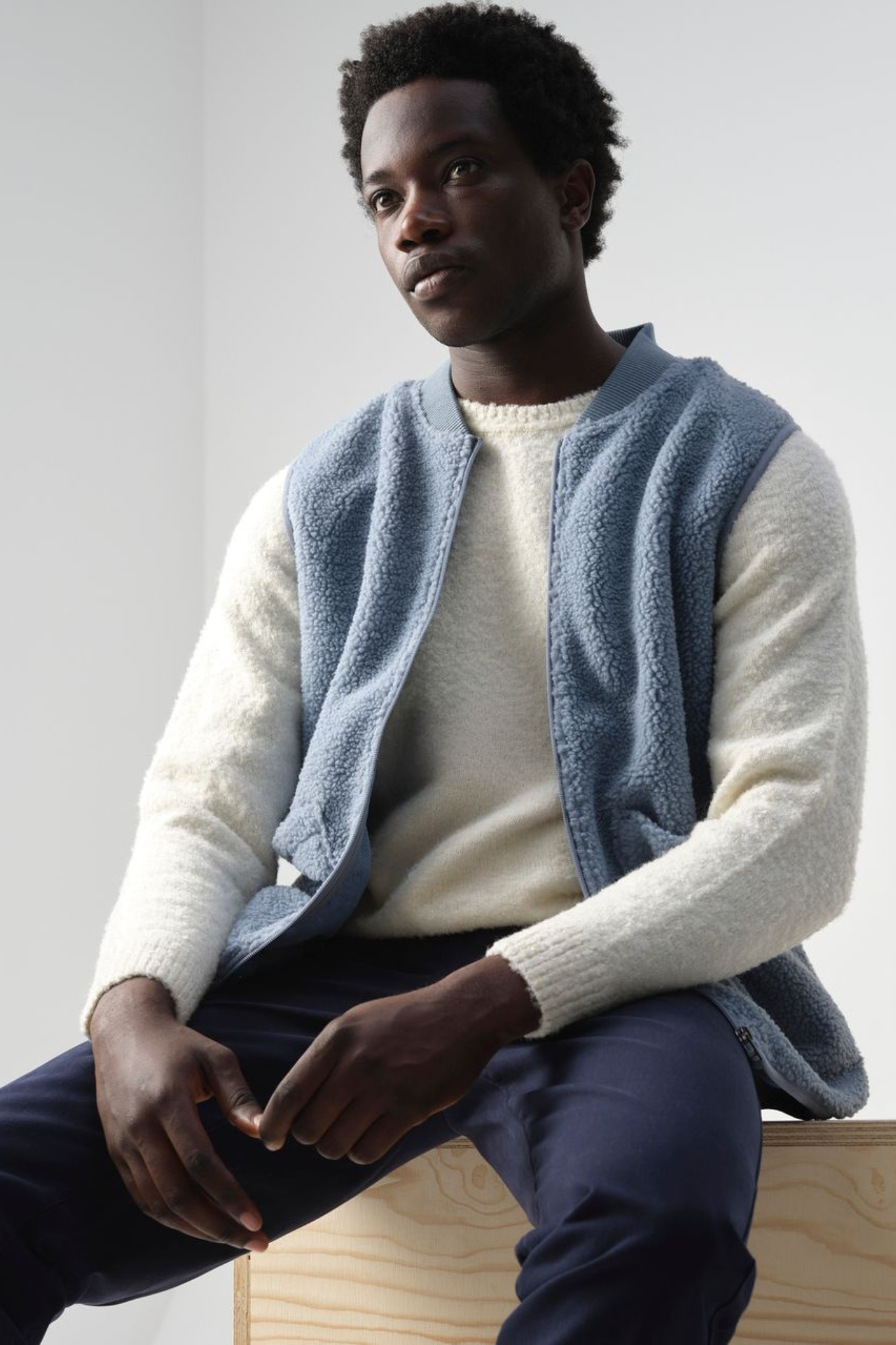 RONDE HALS BUCK KNIT - COCONUT MILK