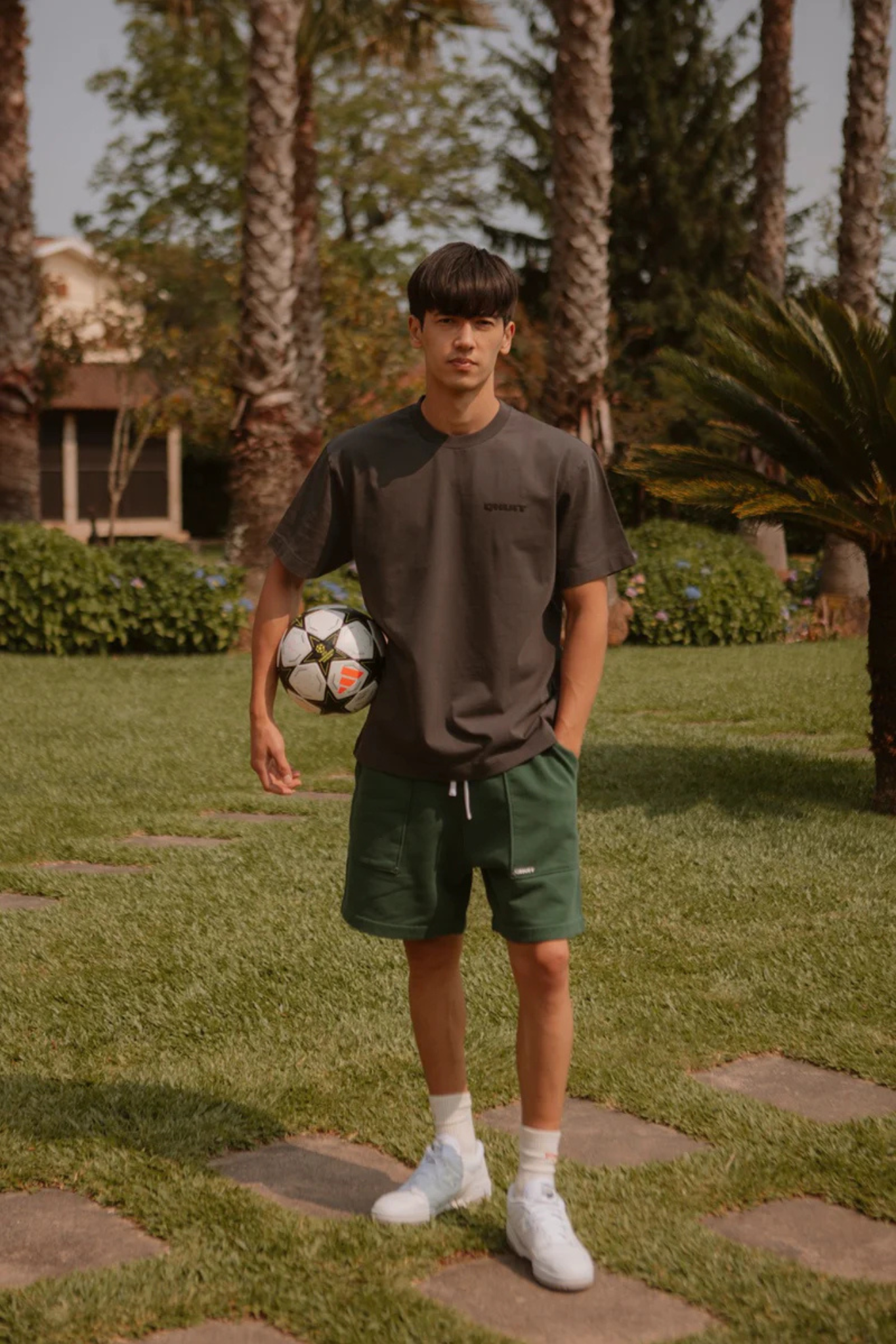 HARD WORKED FLEECE SHORT - GREEN
