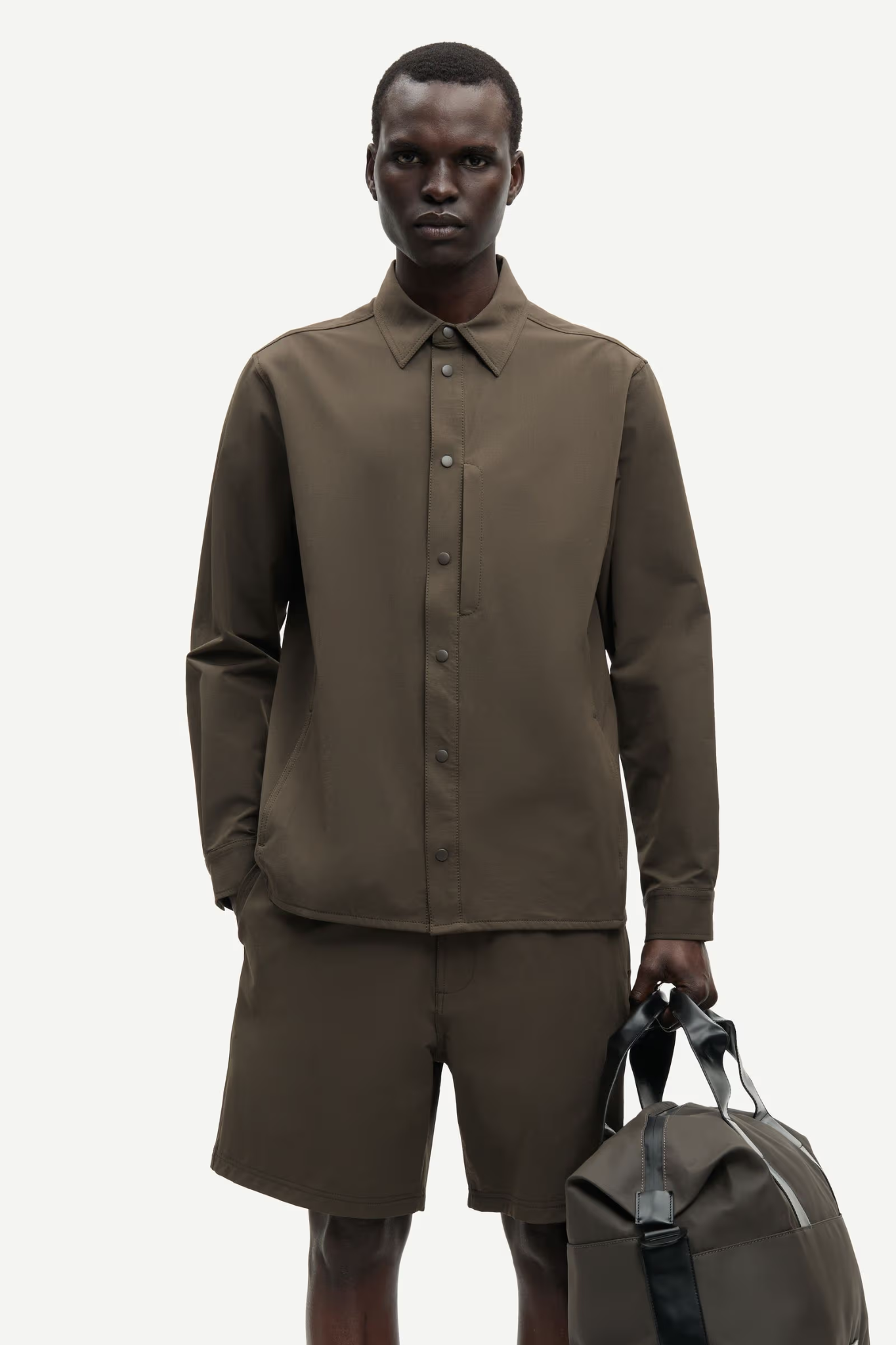 DAMON X OVERSHIRT - BLACK OLIVE