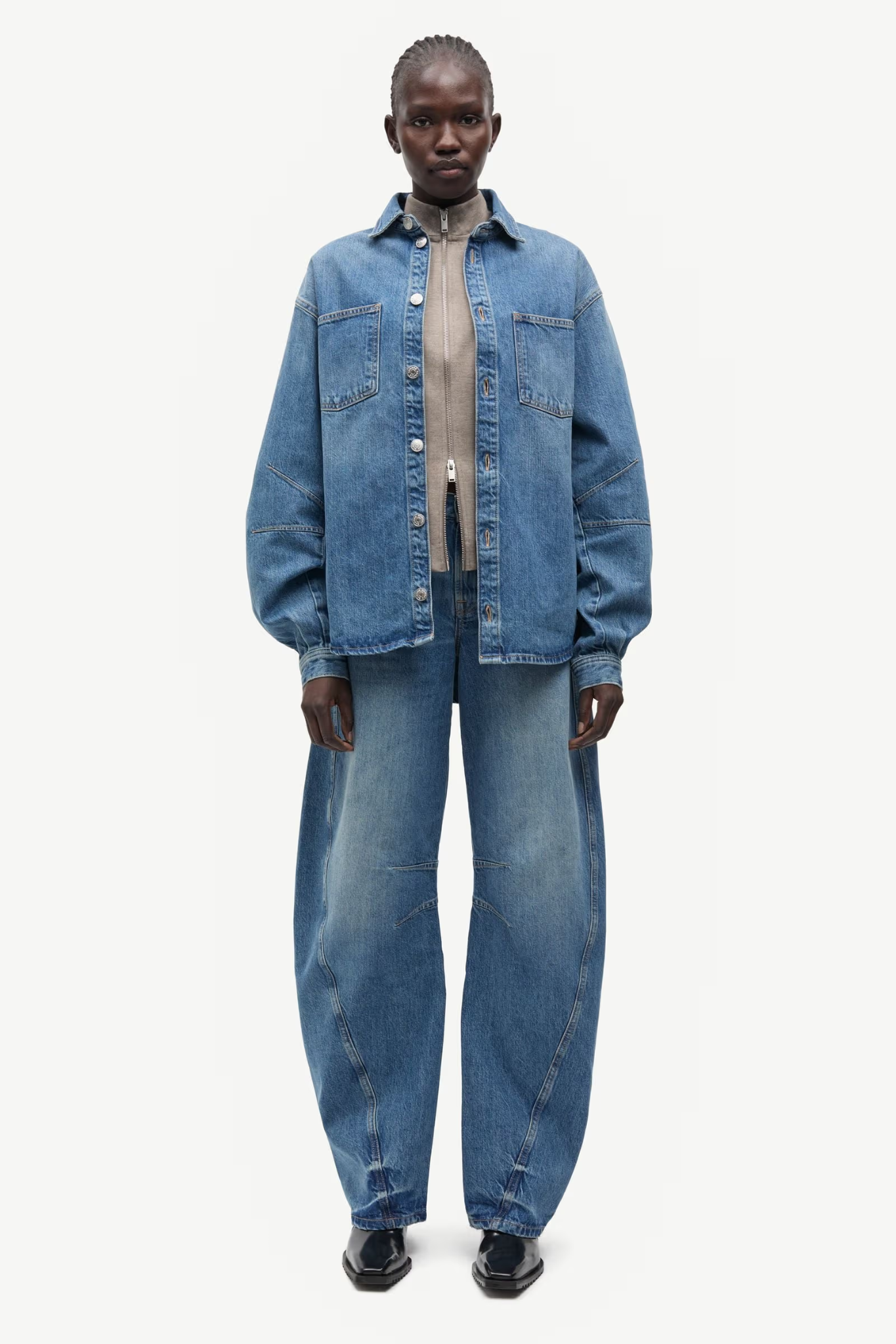 HARP SEAM SHIRT - SEPHIA BLUE