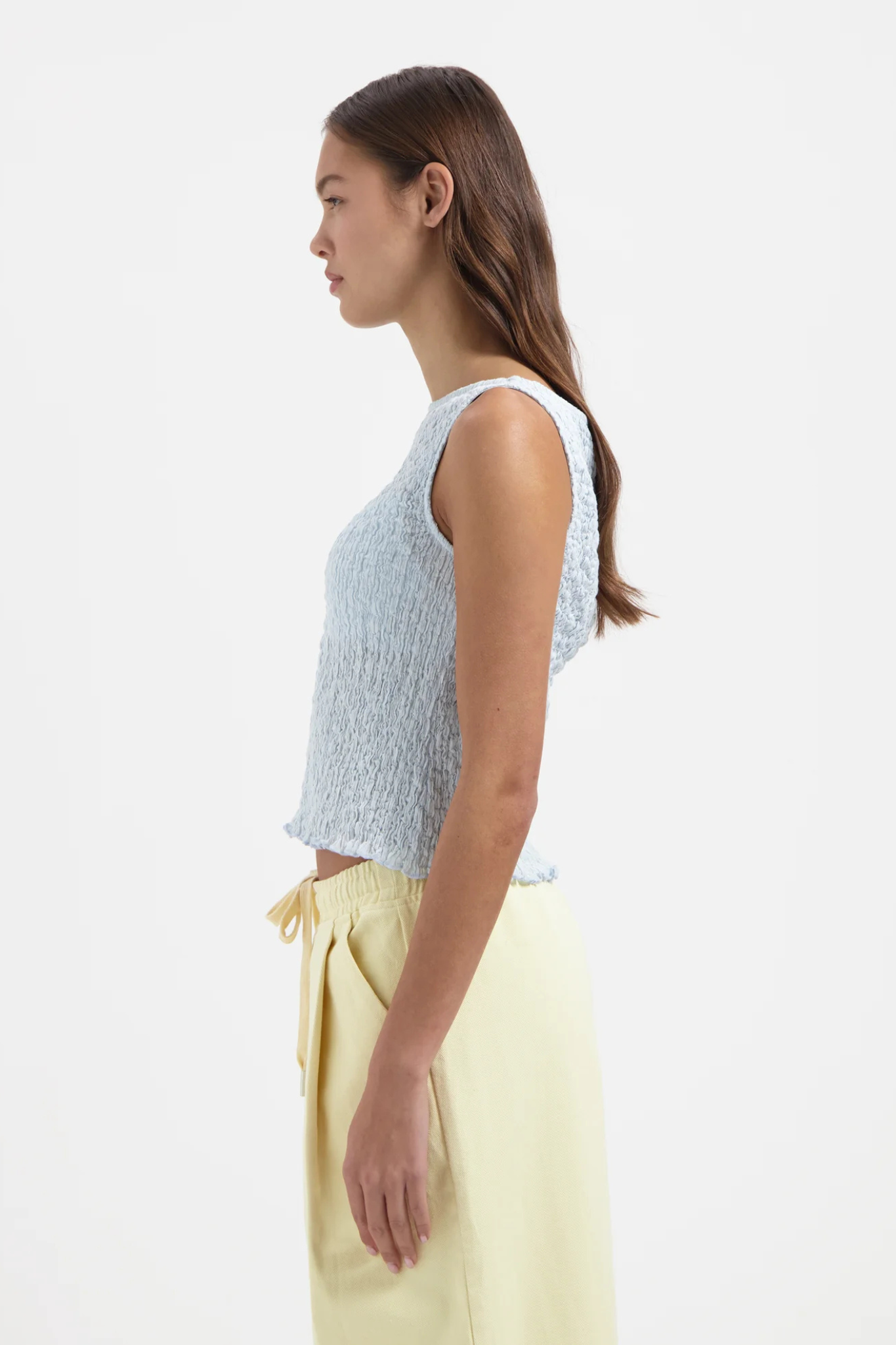 JUNE SMOCK TOP - LIGHT BLUE