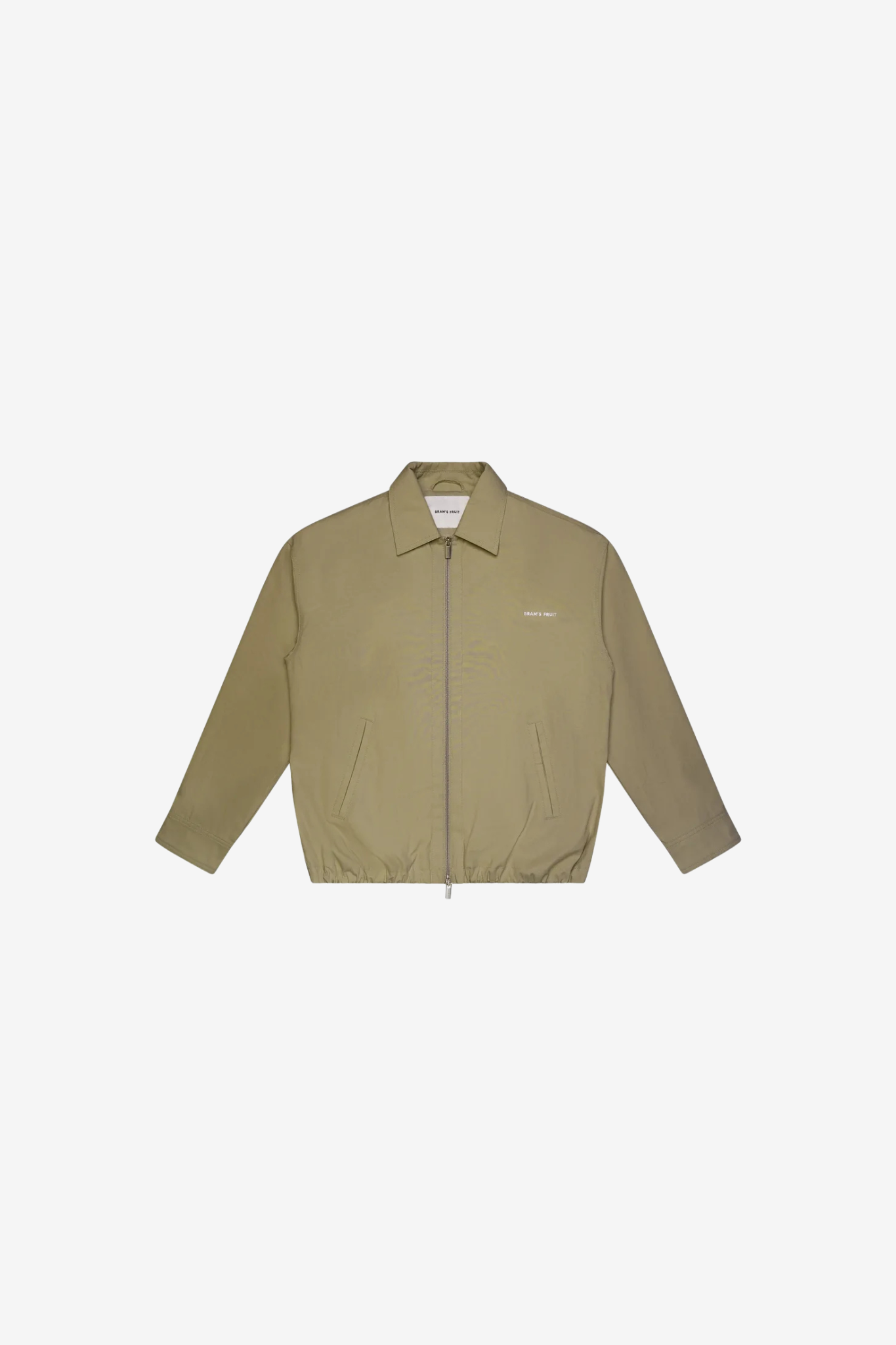 RIPSTOP TEXT LOGO JACKET - OLIVE GREEN