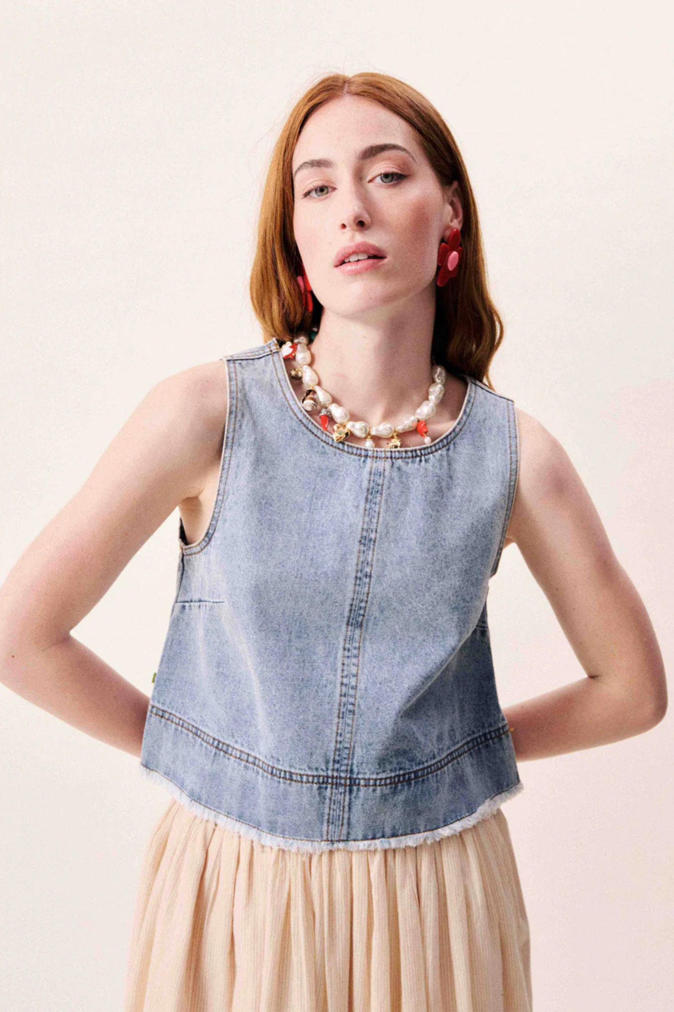 AQUALINA TOP - BLUE JEAN