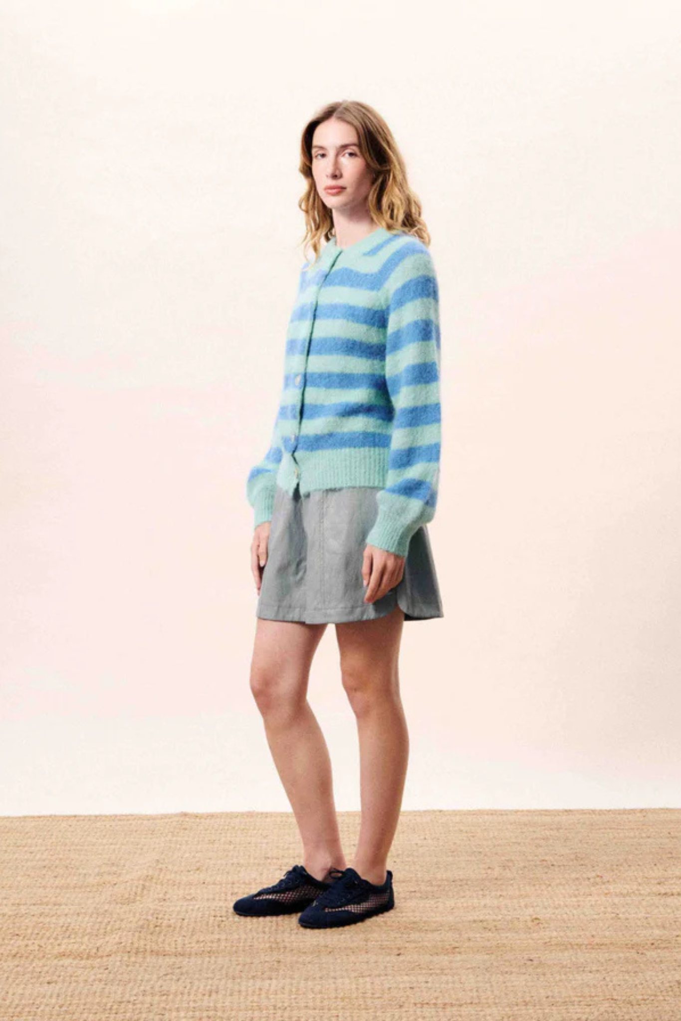 AZURE CARDIGAN - AZURE BLUE