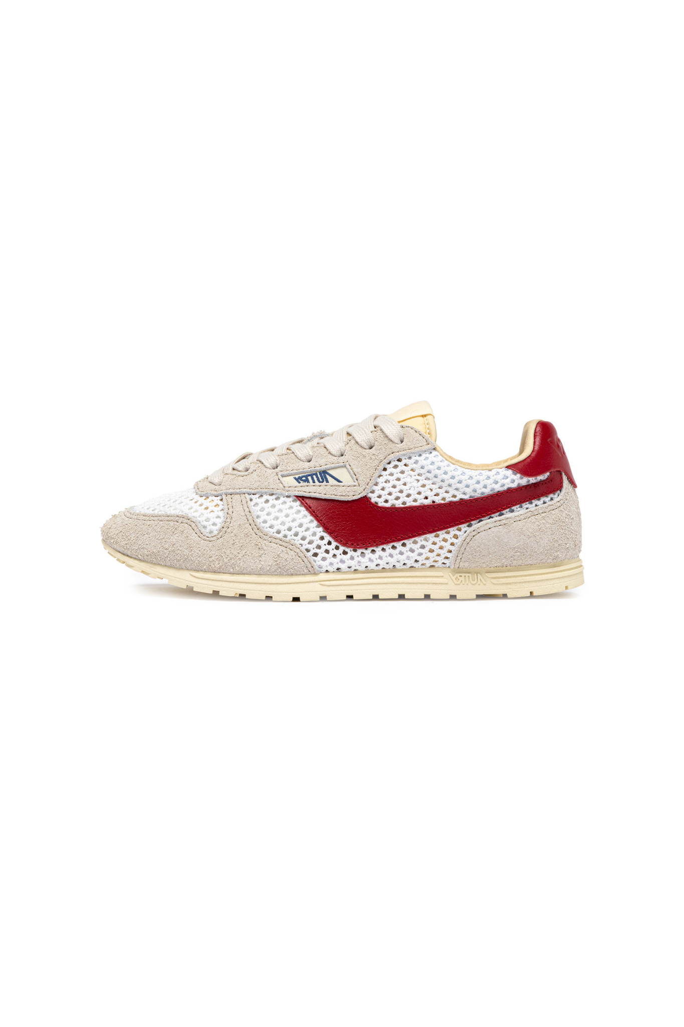 WSLW-KD05 - WINDSPIN LOW WOMEN SNEAKERS - KNIT/SUELEA WHT/RED