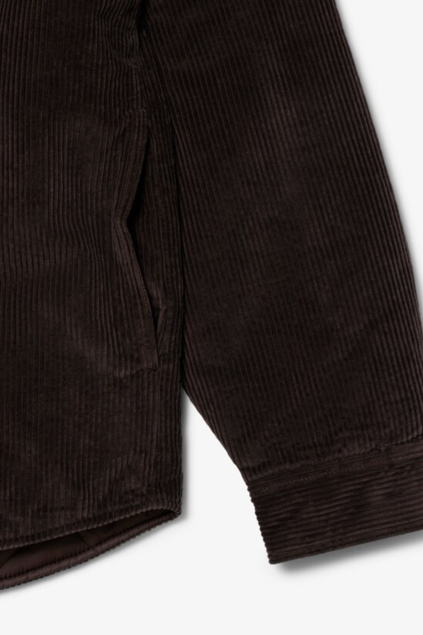 OVERSIZED CORDUROY SHIRT - BROWN