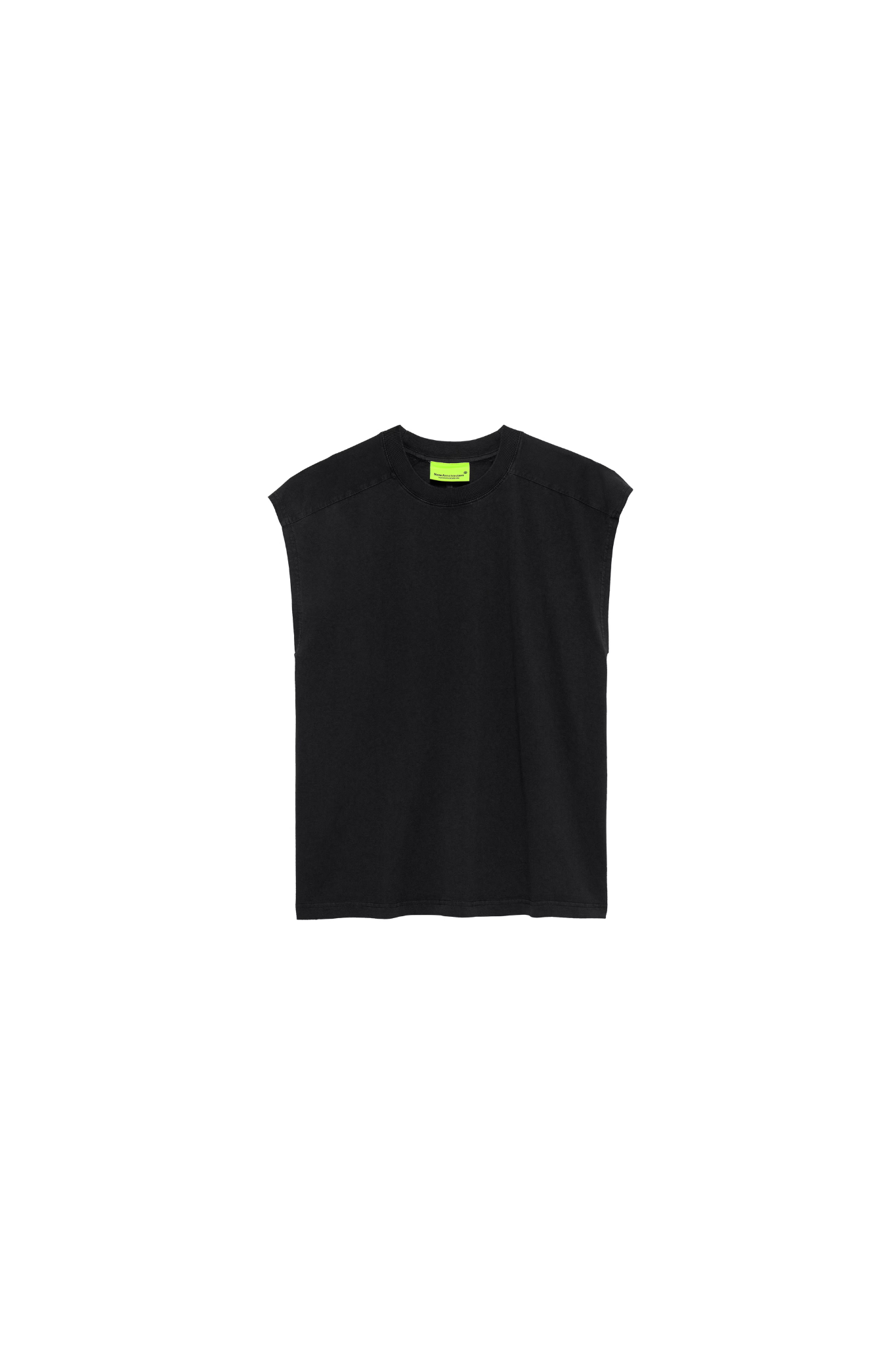 NAME SLEEVELESS T-SHIRT - BLACK