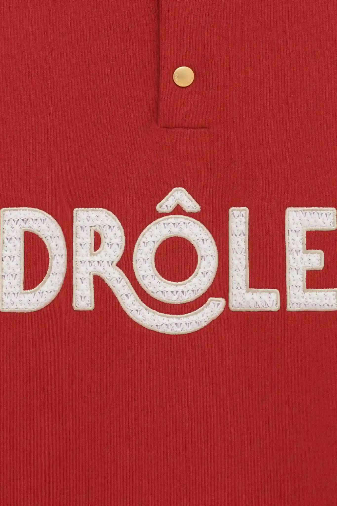 POLO DRÔLE COL CROCHET - DARK RED