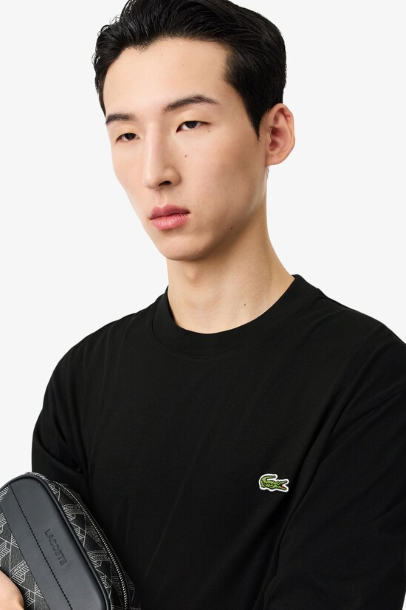 LONG SLEEVED COTTON T-SHIRT - BLACK