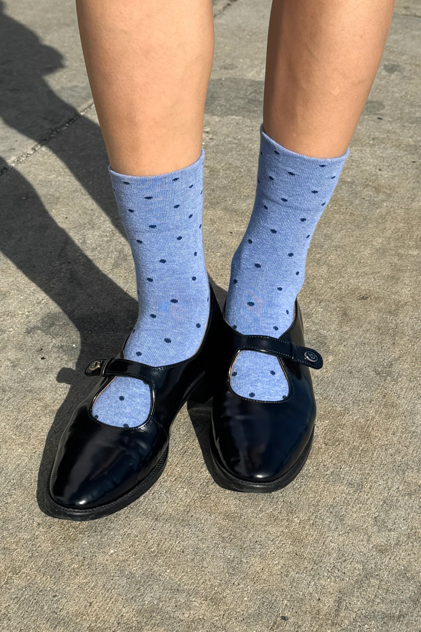 SNEAKER SOCKS - POLKA DOT_BLUE NAVY